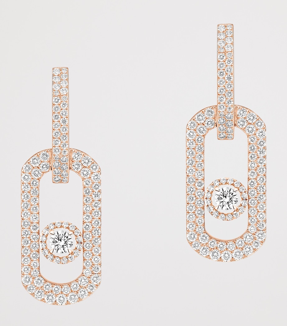 Messika So Move Rose Gold and Diamond XL Pavé Earrings (2.12ct) Pink Gold Image 3