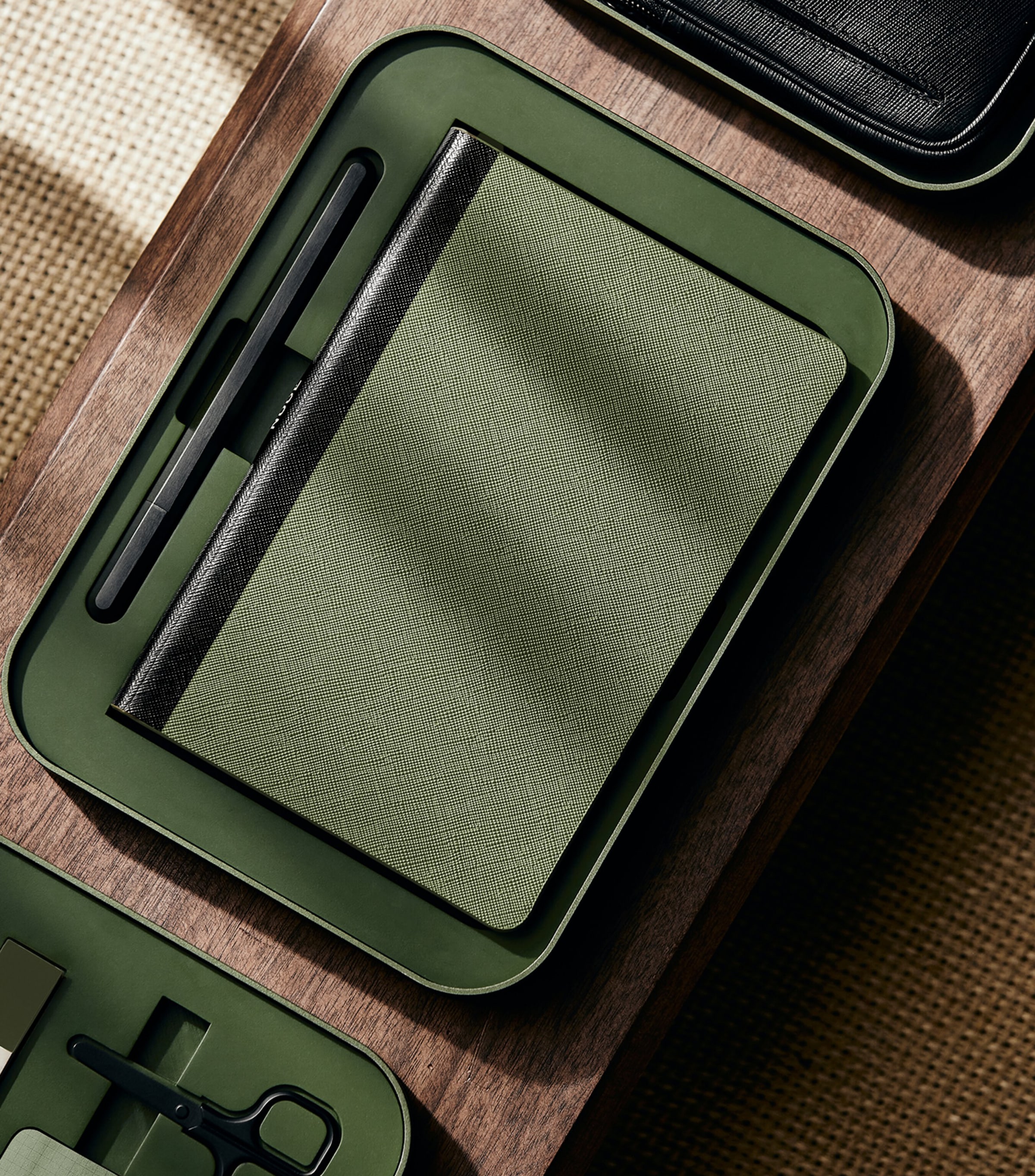 Bento Jot 3-Layer Stationary Storage Box GREEN Image 6