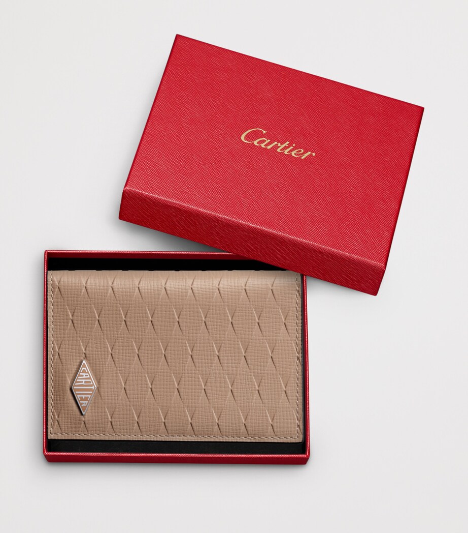 Cartier Leather Cartier Losange Card Holder Beige Image 5
