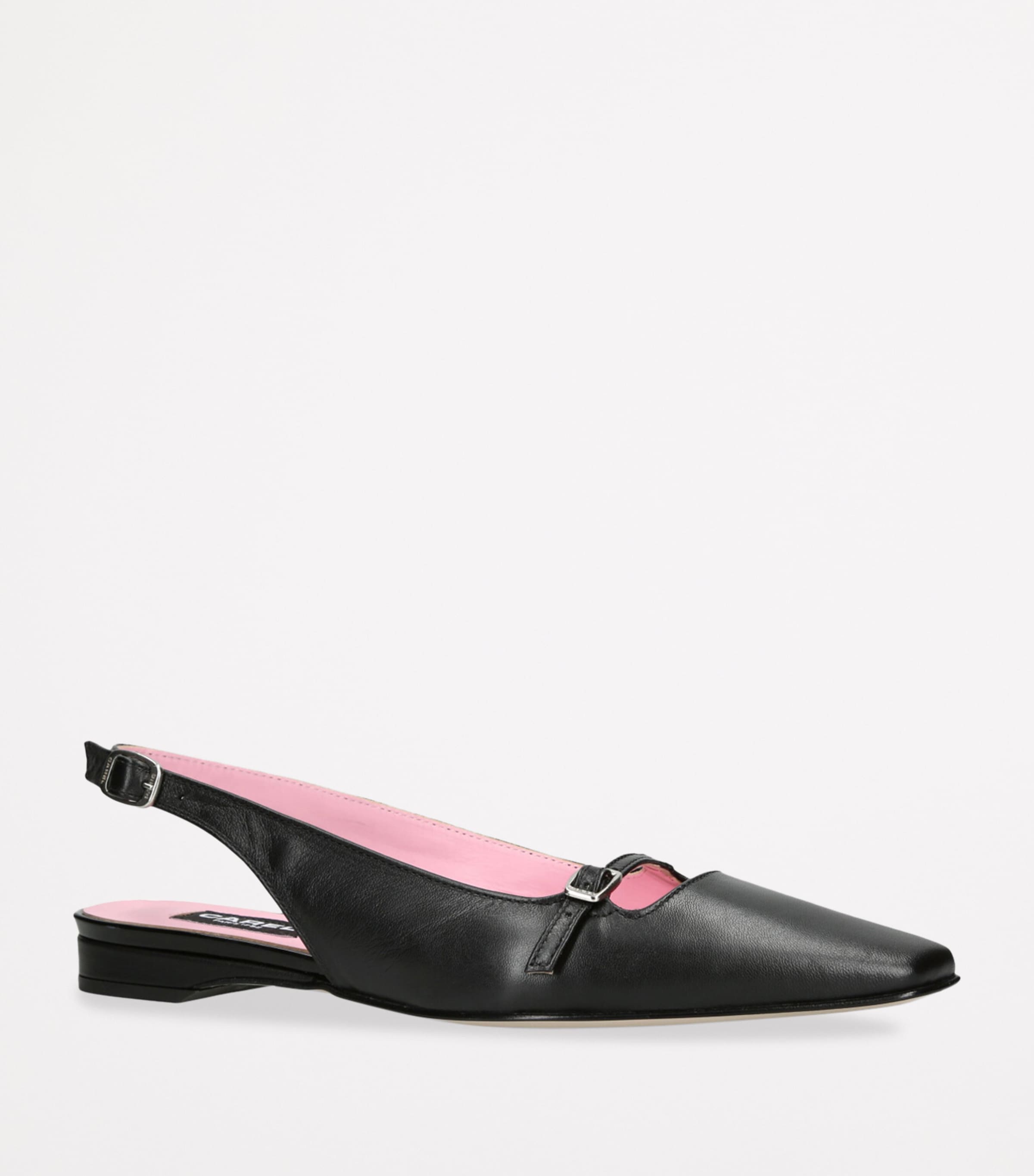 Carel Leather Ninon Slingback Ballet Flats Black Image 3