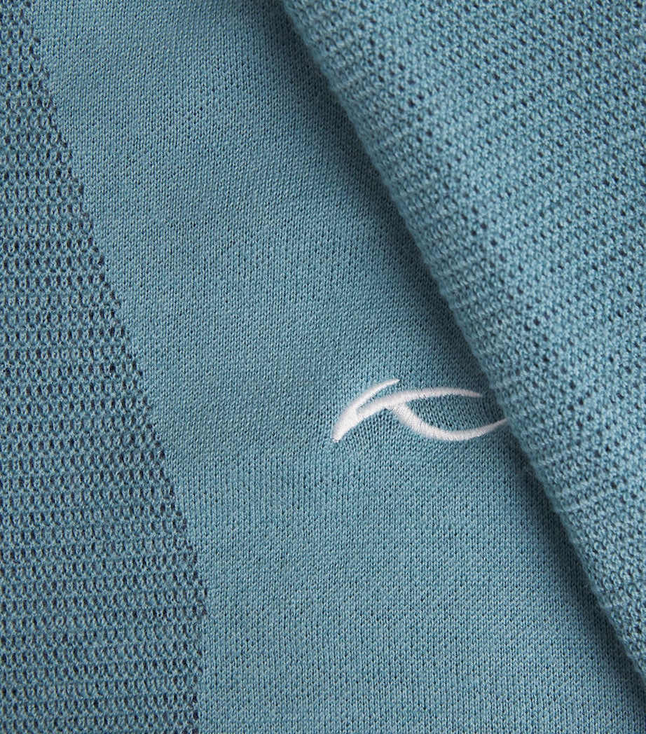 KJUS Mens Merino Wool-Blend Walker Half-Zip Sweater Rvbk / Ablu Image 6