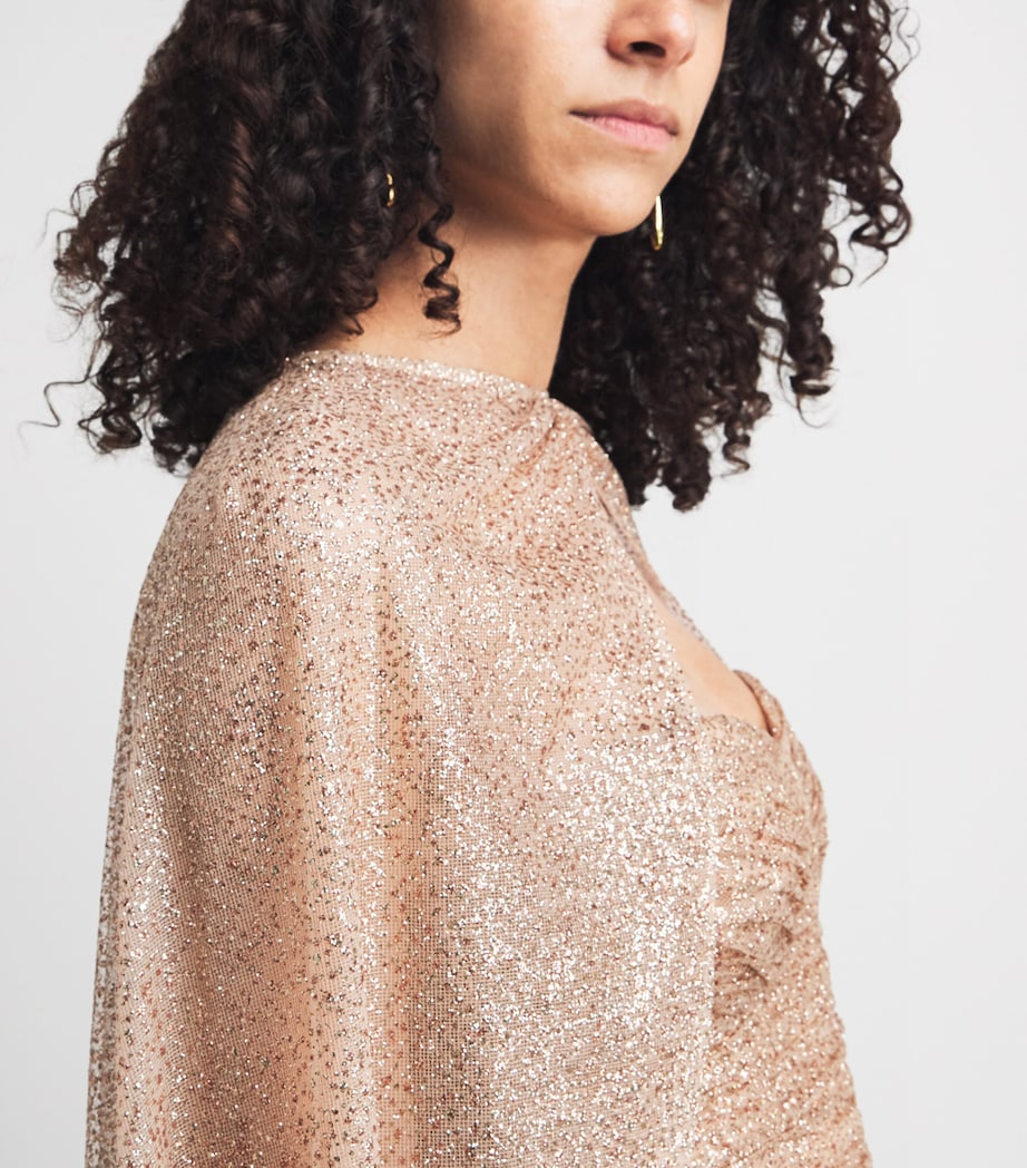 Sandra Mansour Womens Glitter Veil of Light Gown Asis A Rose Image 3
