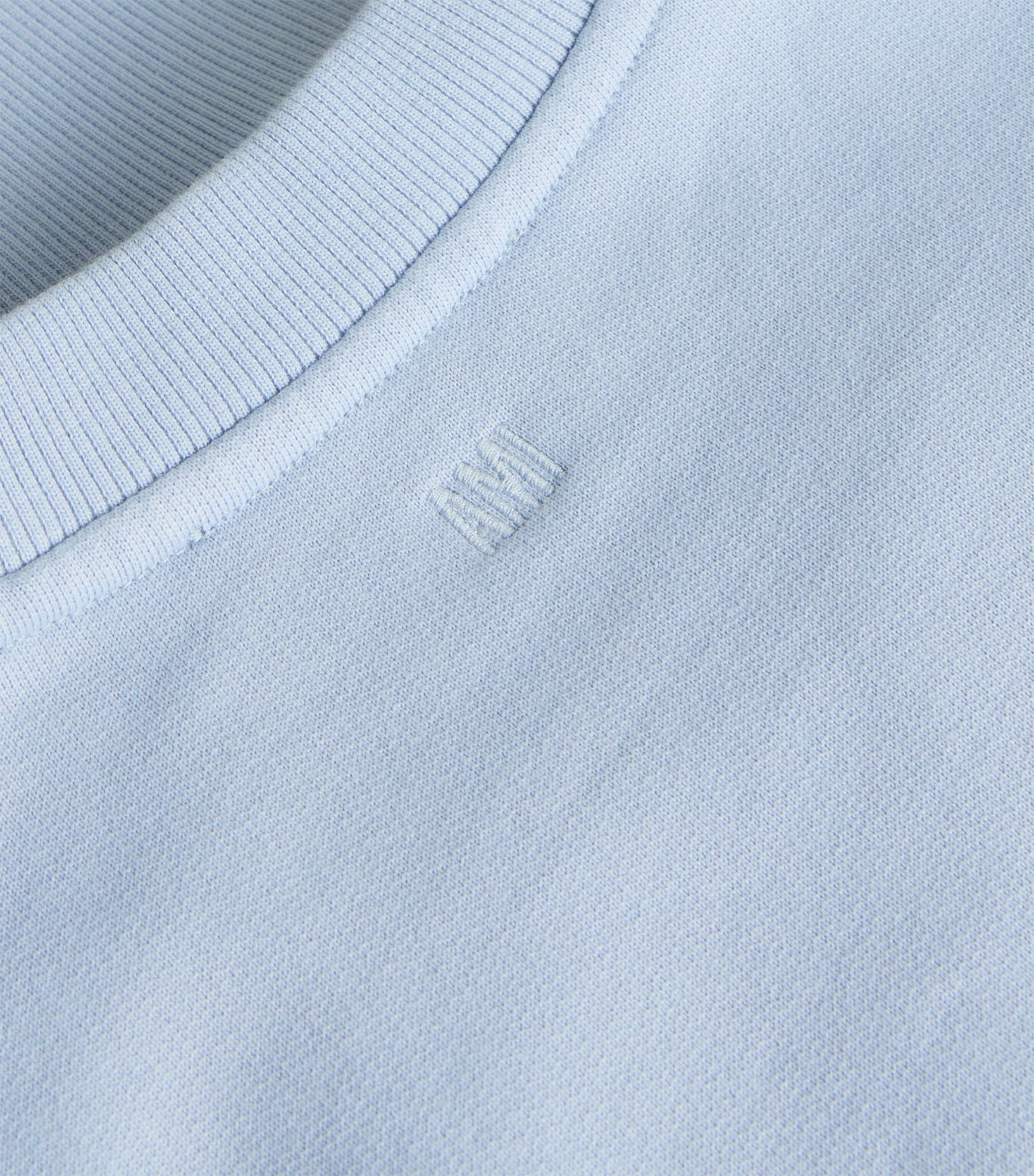 AMI Paris Mens Cotton Logo Sweatshirt Ciel Image 5