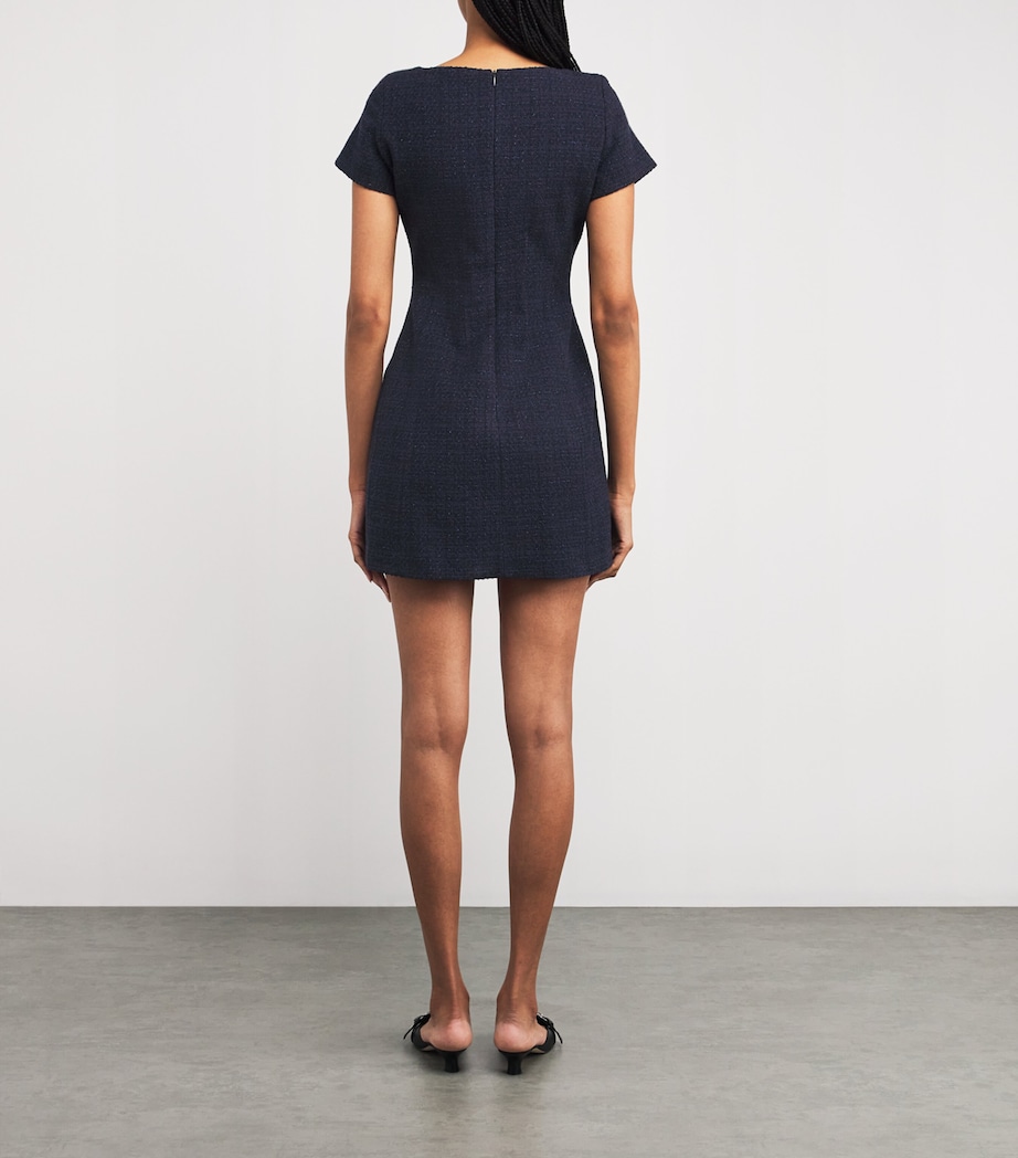 Tweed Mini Dress NAVY Image 3