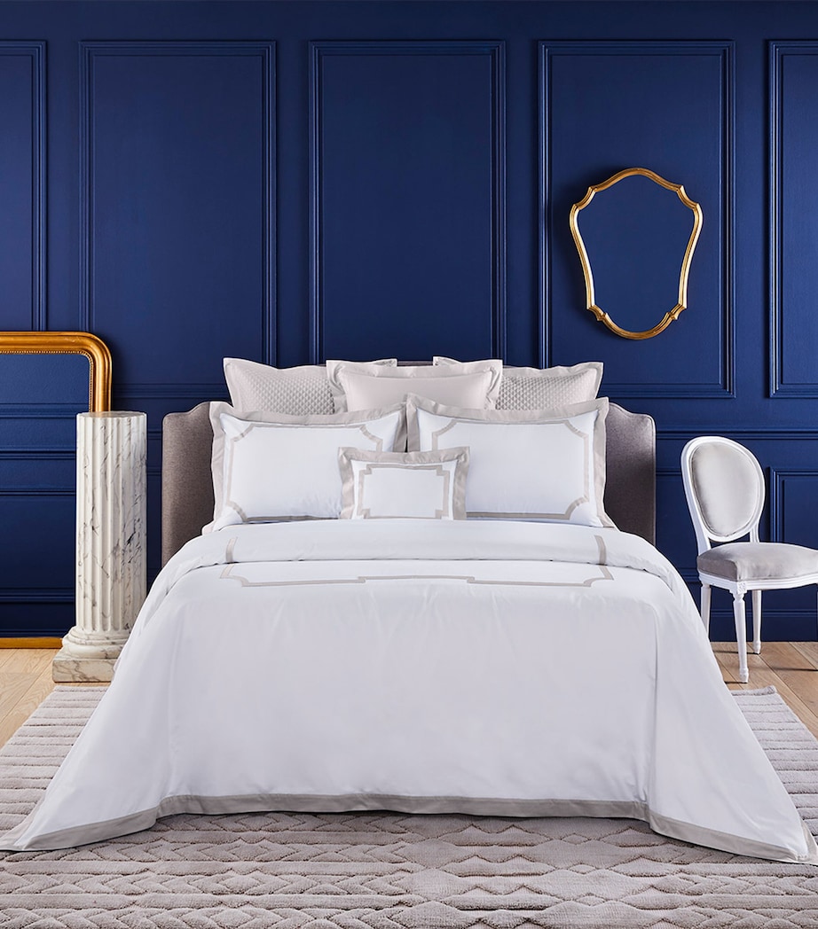 Yves Delorme Couture Haussmann Brume Emperor Flat Sheet (300cm x 320cm) Brume Image 1