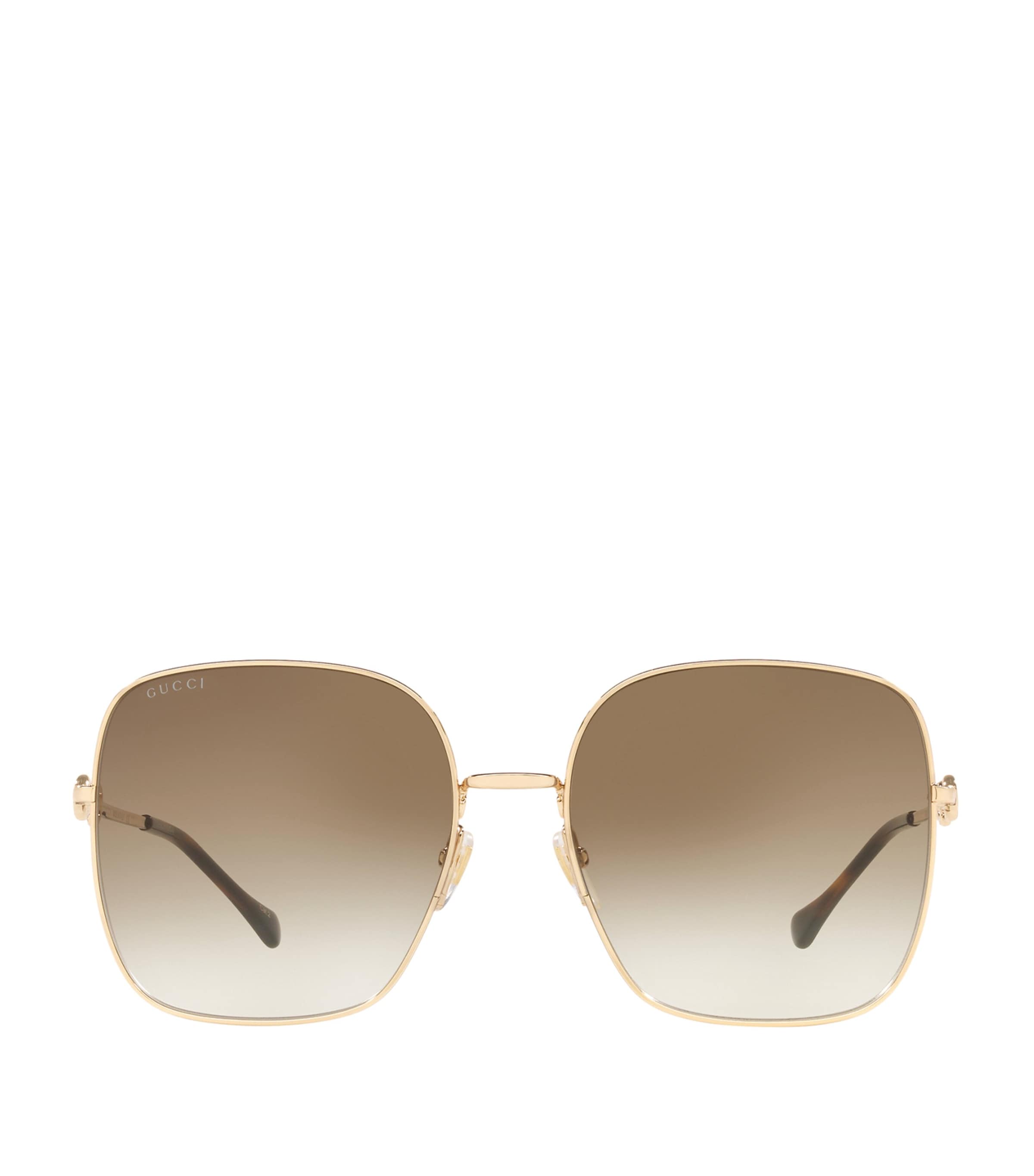 Gucci Gg0879s Square-frame Glass And Metal Sunglasses In Gold