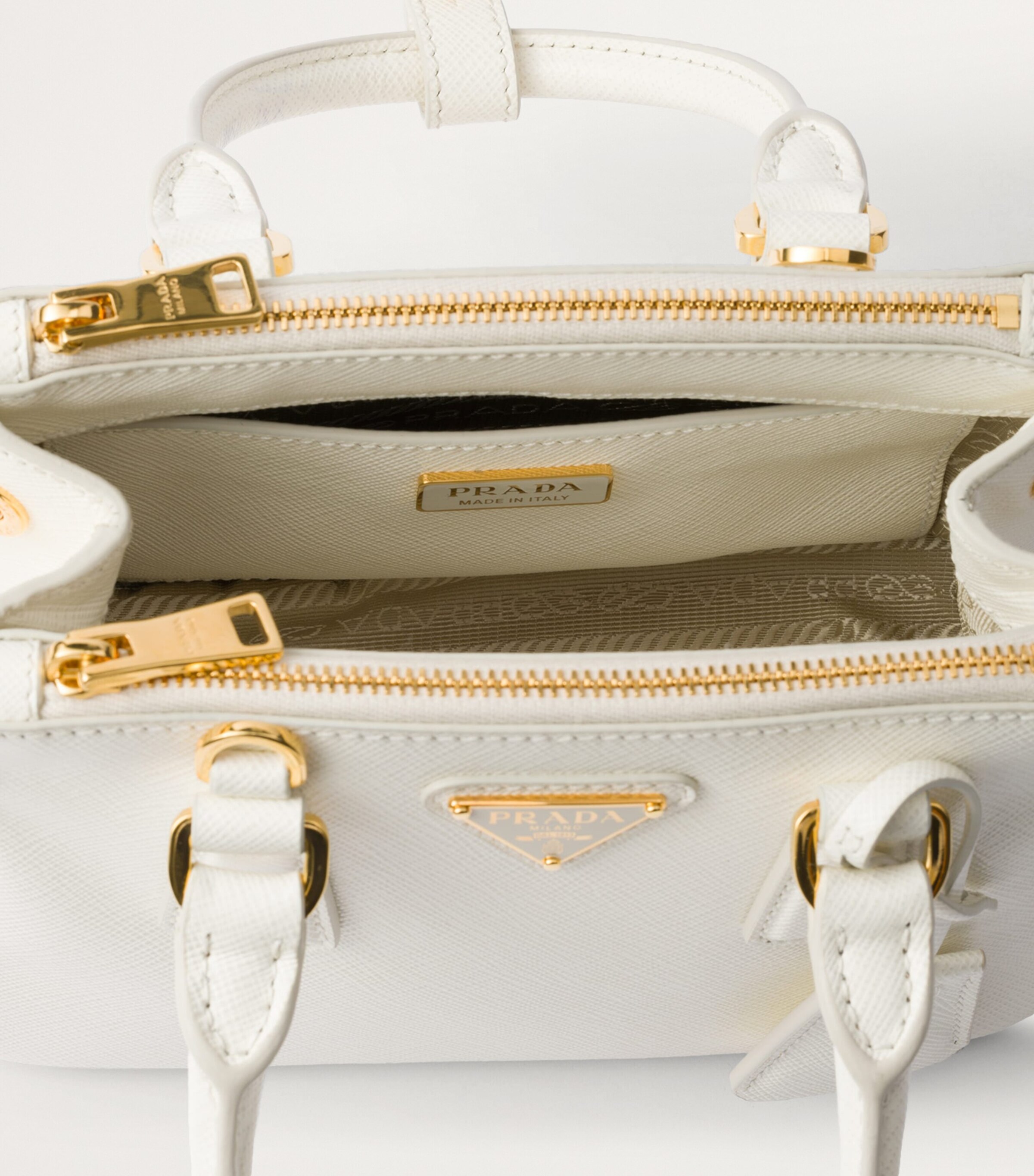 Micro Saffiano Leather Galleria Top-Handle Bag F0009 Image 5