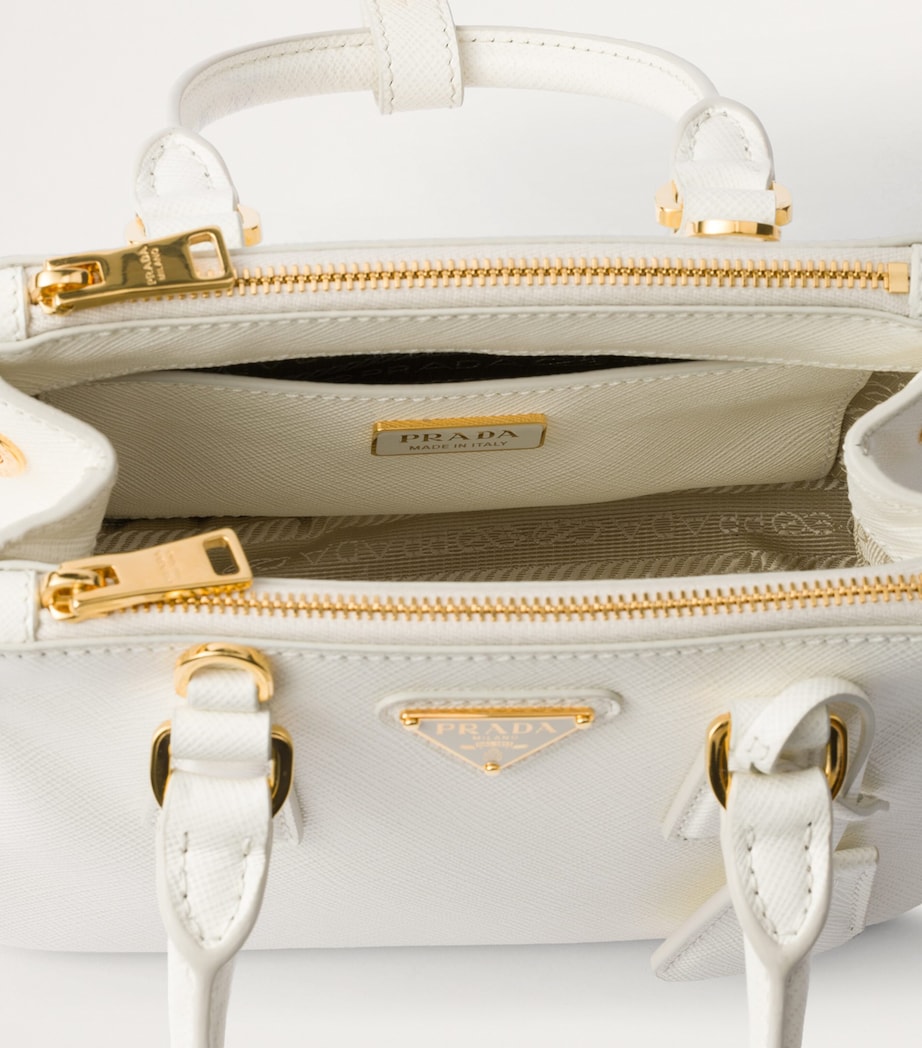 Micro Saffiano Leather Galleria Top-Handle Bag F0009 Image 5