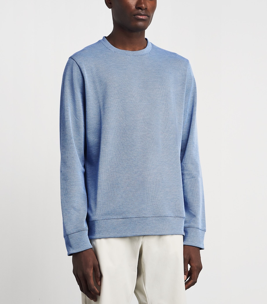 KJUS Mens Essentials Sweater Vpor Blu/atlanta Blu Image 4