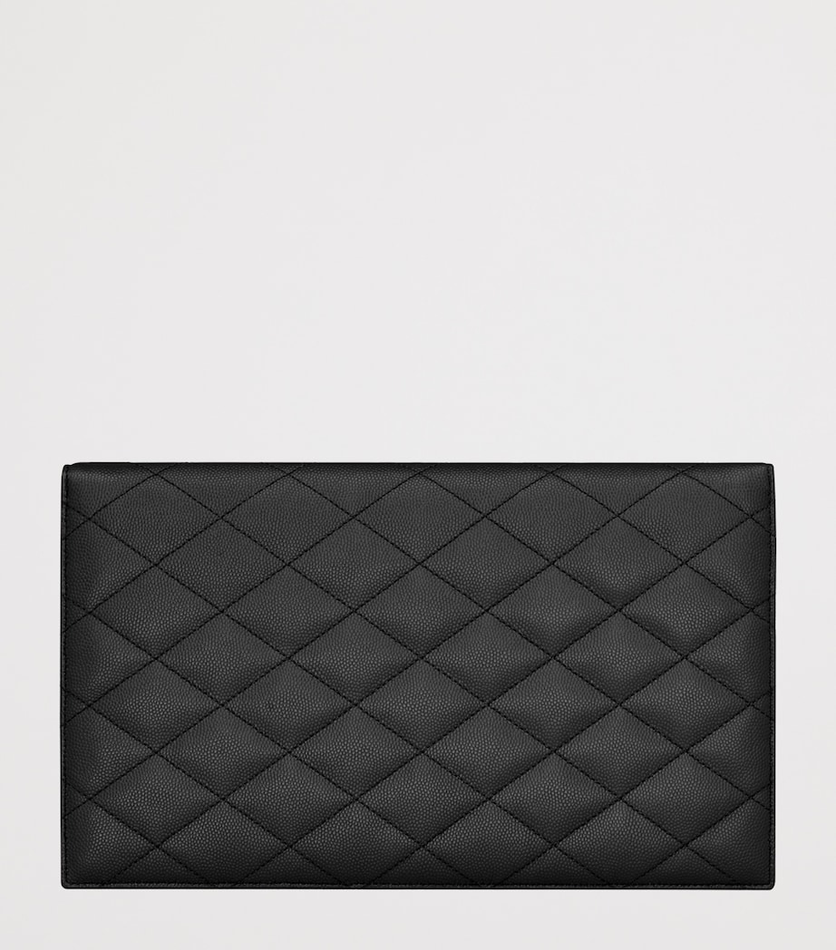 Saint Laurent Quilted Leather Uptown Clutch Bag Image 2