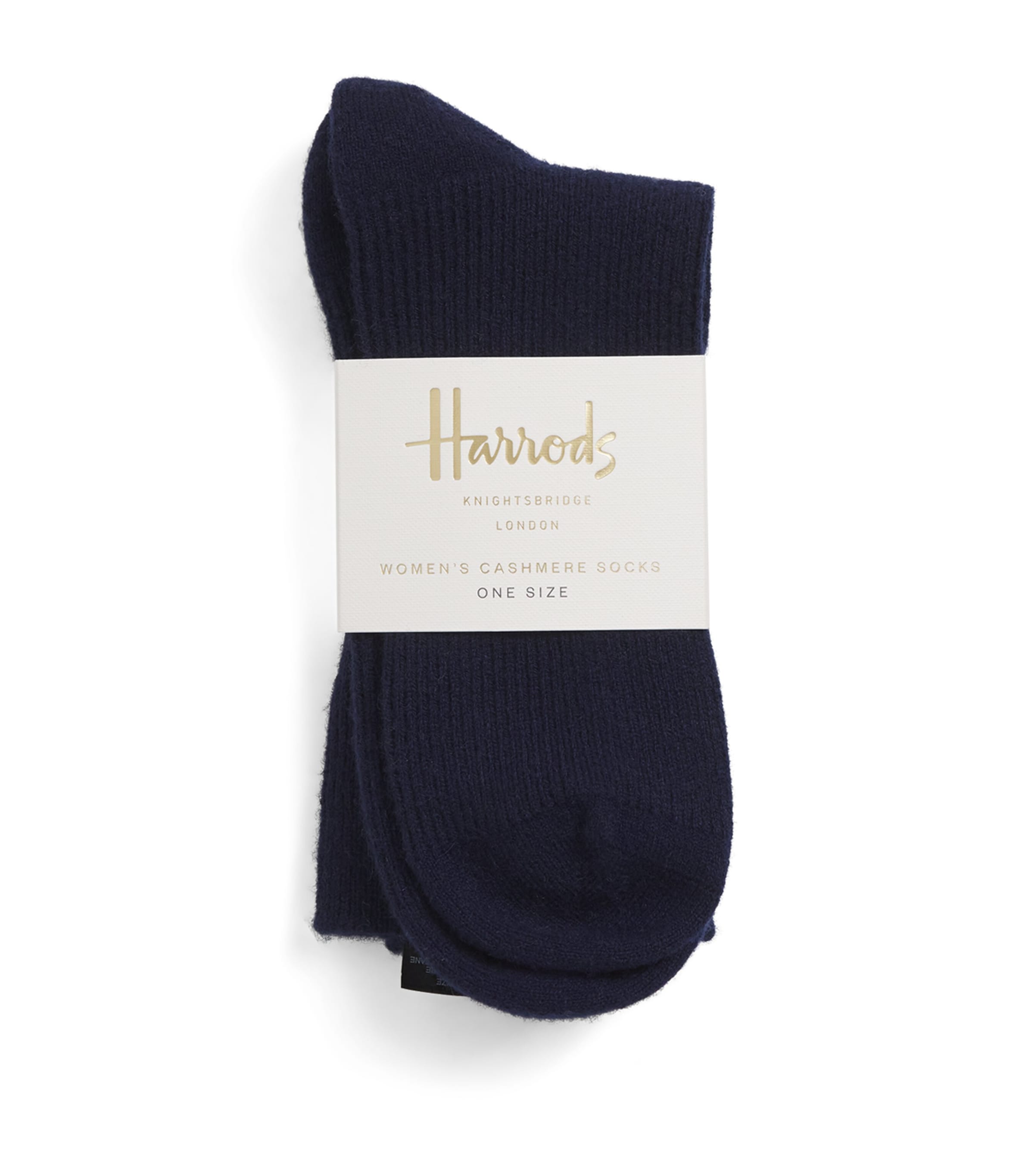 Shop Harrods Cashmere Socks In Navy