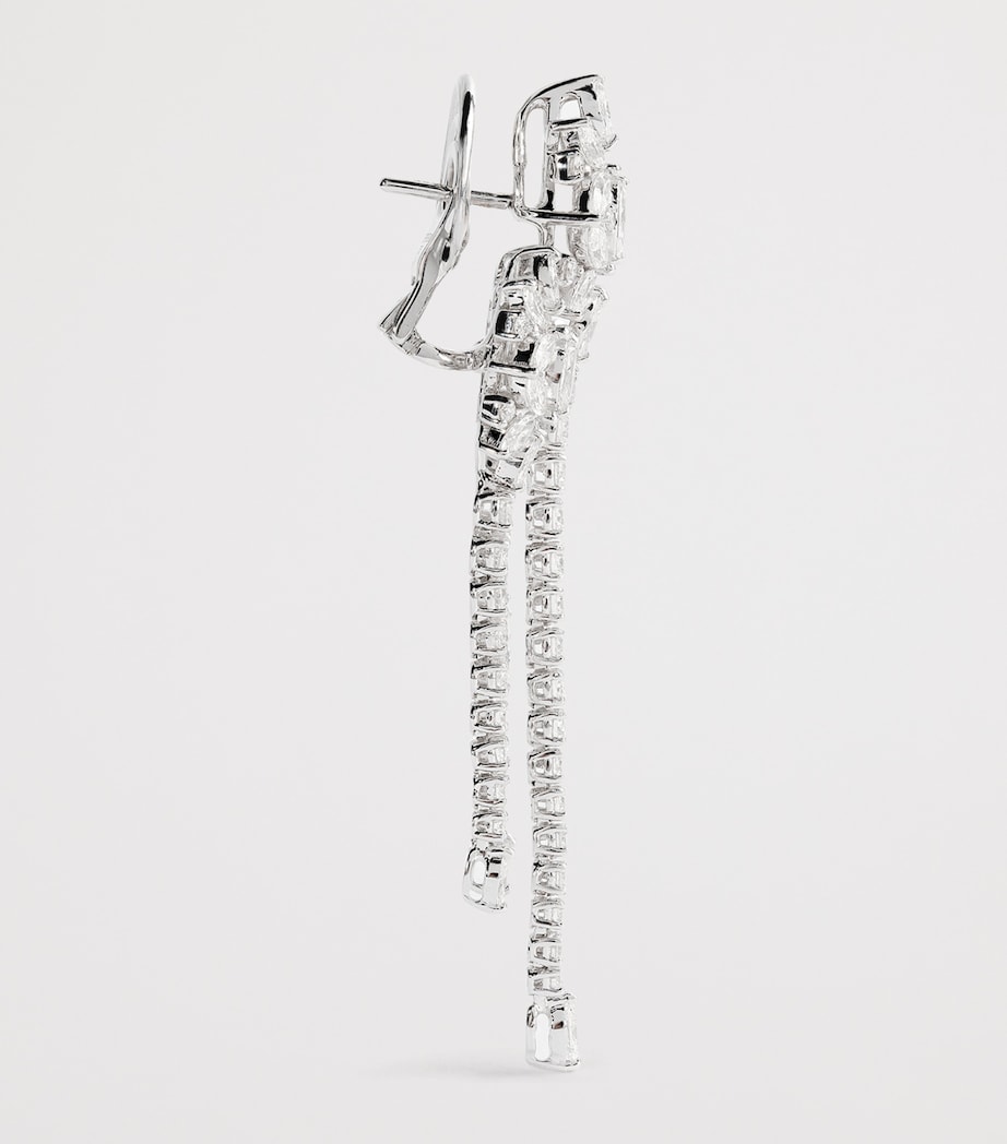 White Gold and Diamond Y-Couture State Drop Earrings WHITE GOLD Image 3