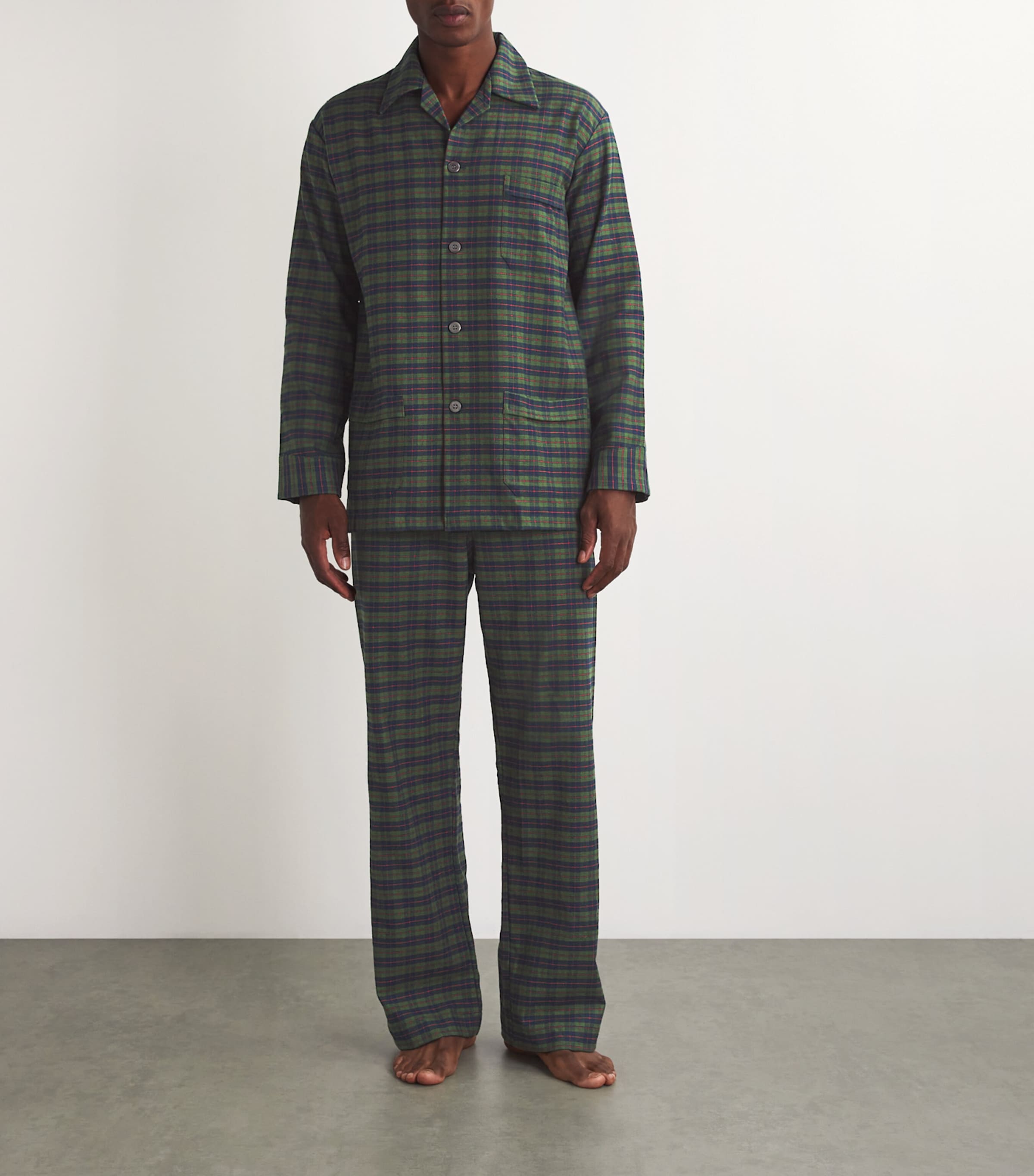 Check Kelburn Pyjama Set 047 GREEN Image 2