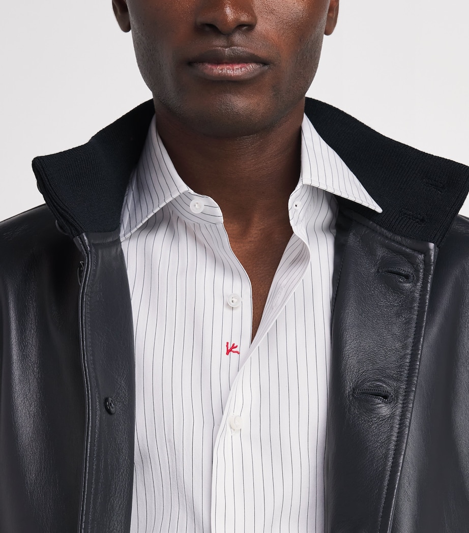 Isaia Mens Cotton-Silk Stripe Shirt Image 3