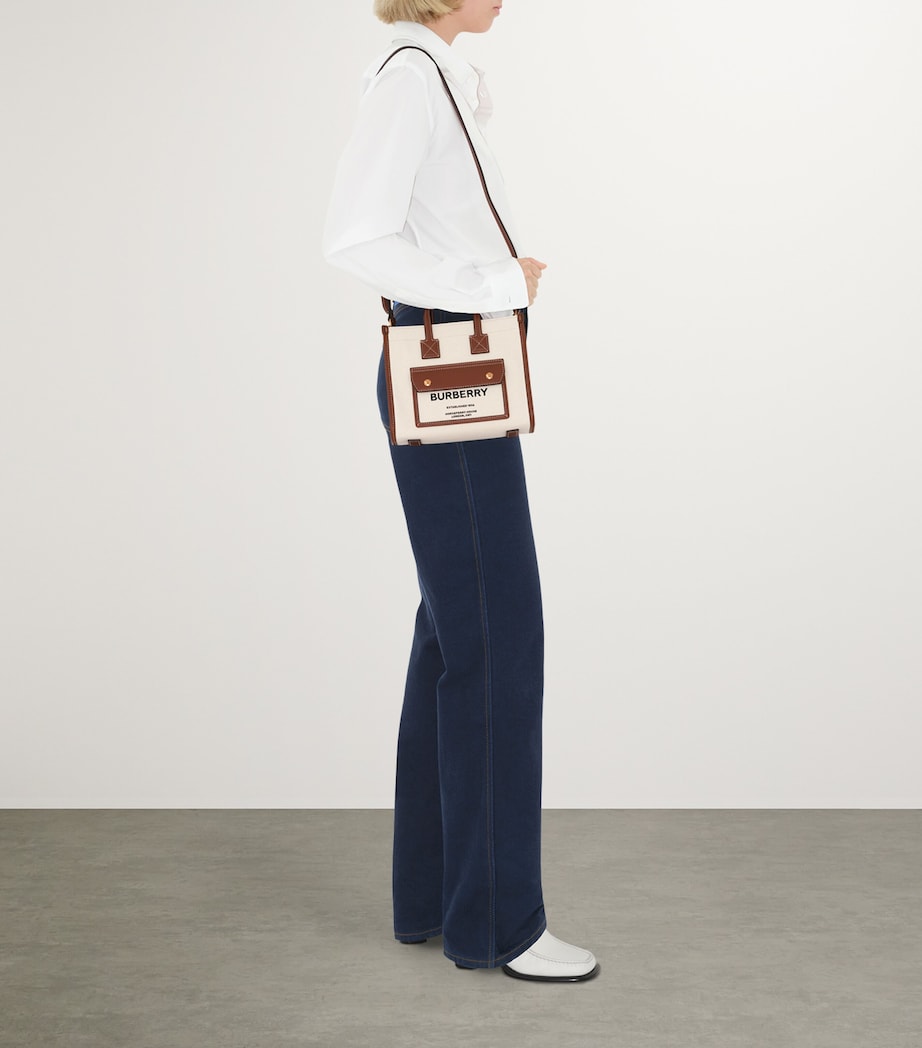 Mini Canvas Tote Bag NATURAL/TAN Image 3