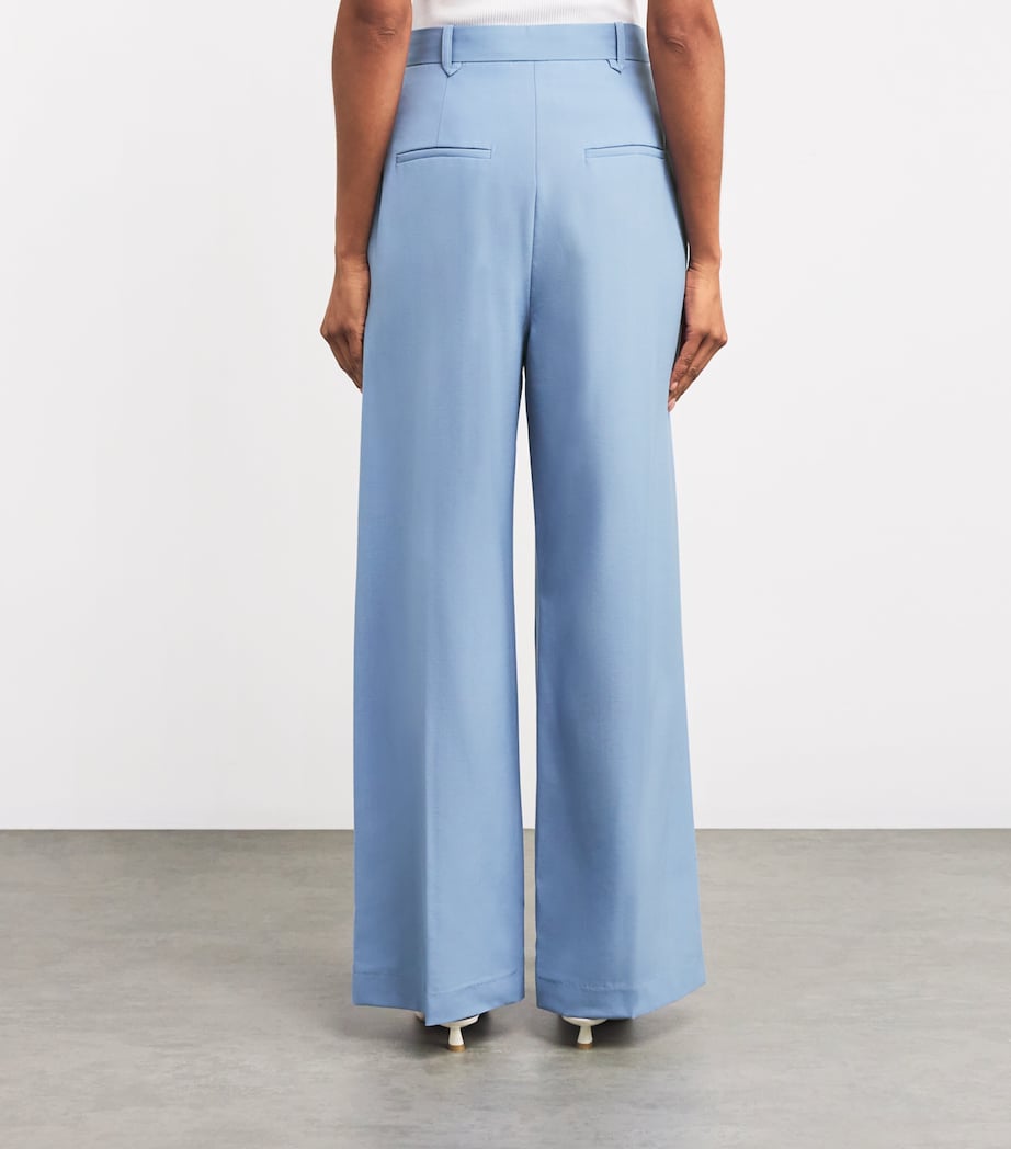 Wool Atlantis Wide-Leg Trousers M60 CORNFLOWER BLUE Image 4