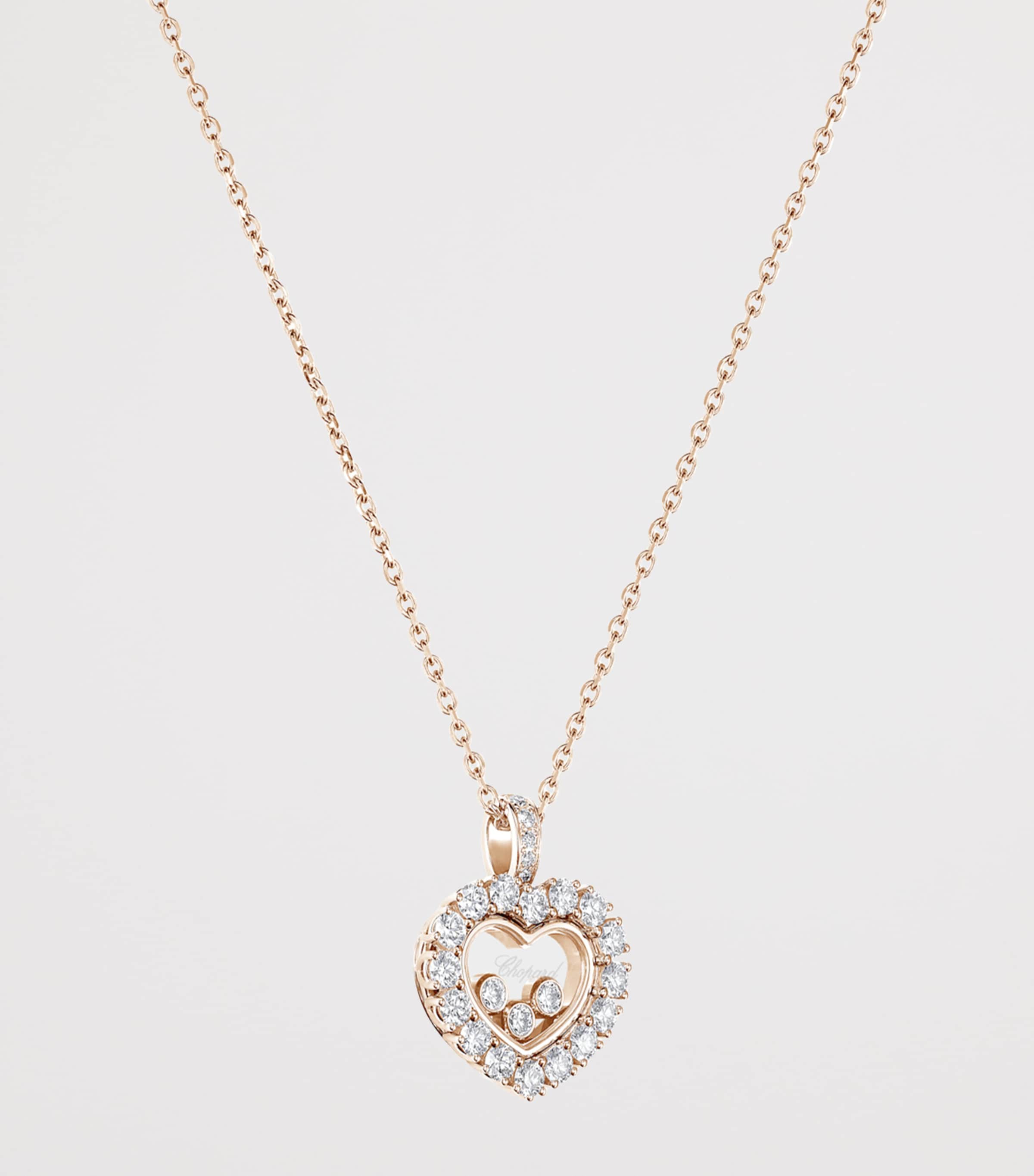 Rose Gold and Diamond Happy Diamonds Icons Joaillerie Pendant Necklace 18K ROSE GOLD Image 6