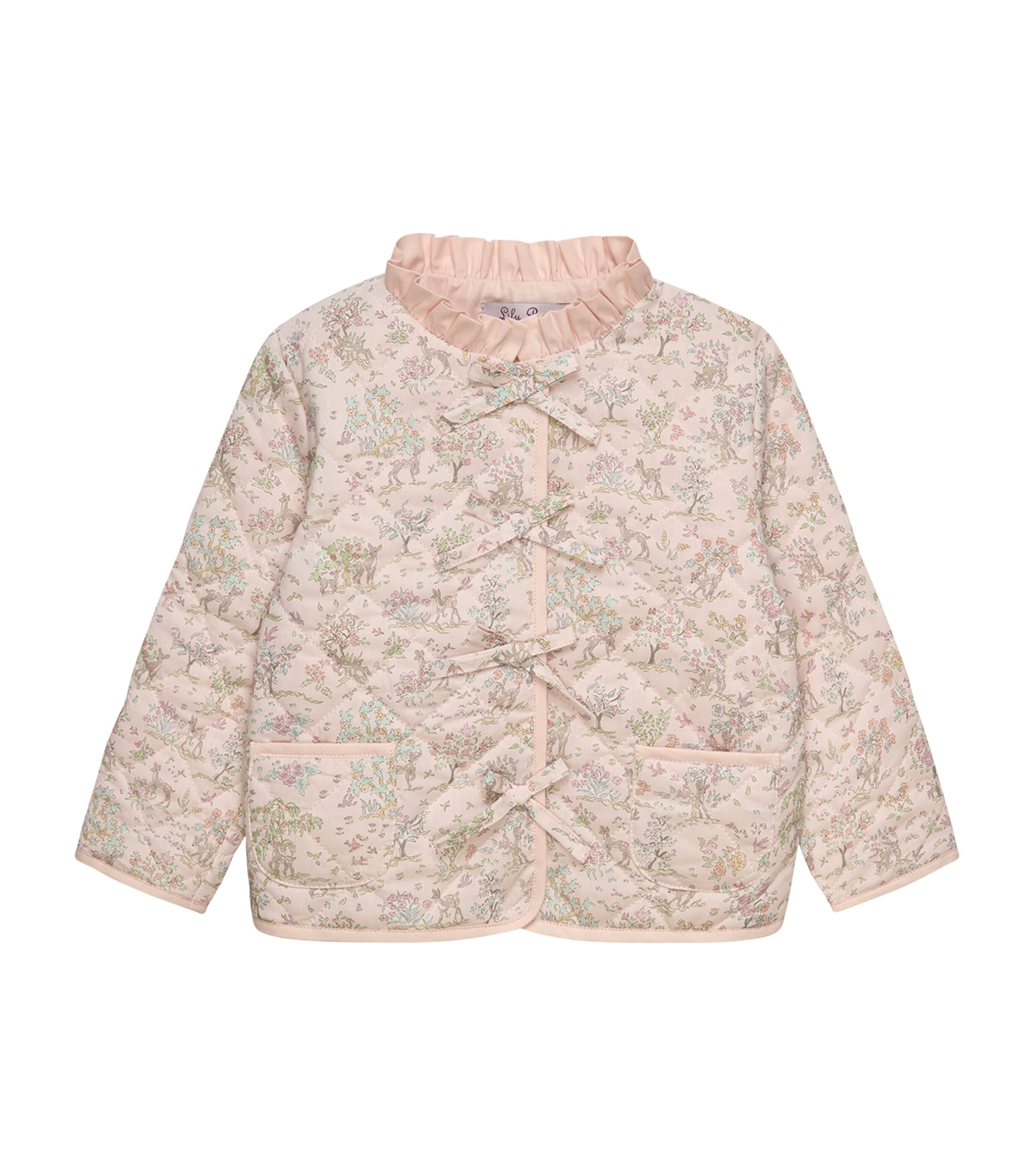 Trotters Etta Fawn Quilted Jacket (3-24 Months) Pale Pink Image 1