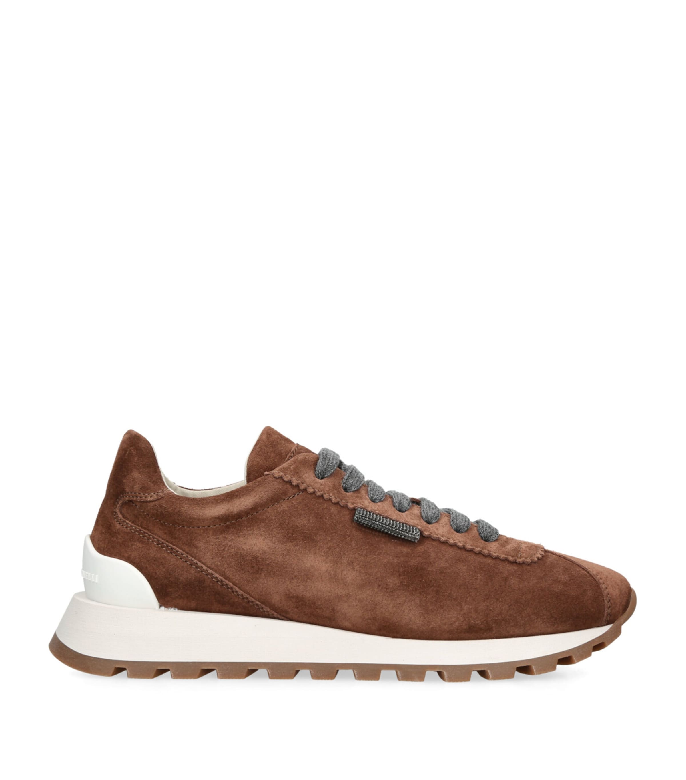Brunello Cucinelli Suede Sneakers In Brown