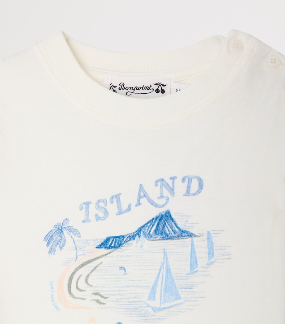 Bonpoint Organic Cotton Tom T-Shirt (6-18 Months) Upb Blanc Lait Image 3