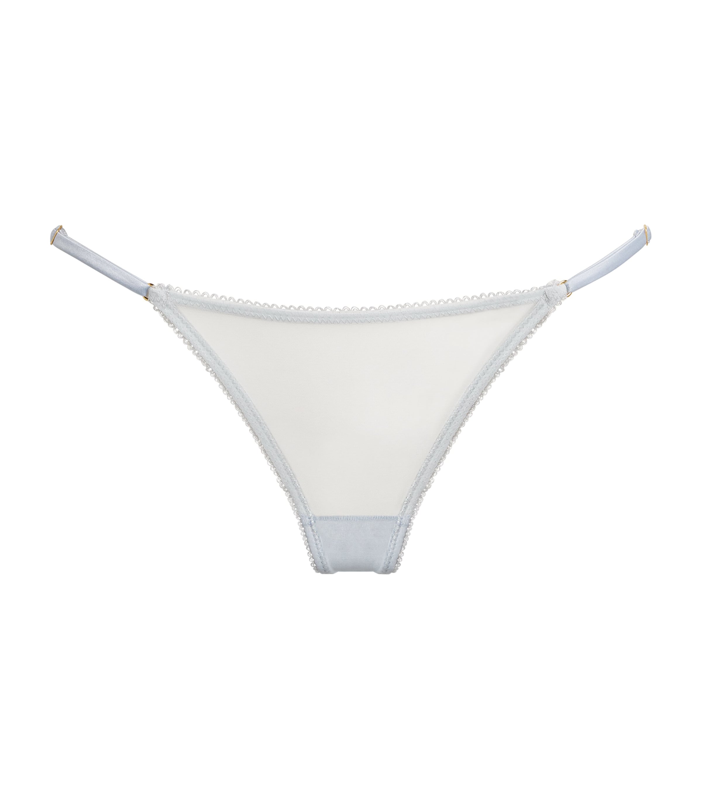 Kiki De Montparnasse Silk-blend Chouchou Thong In White