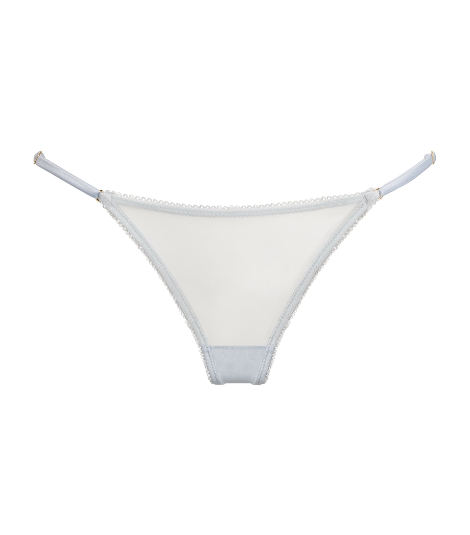 Kiki de Montparnasse Silk-Blend Chouchou Thong Glace/glace