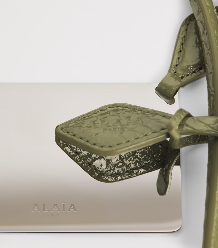 Alaïa Small Snakeskin Le Teckel Shoulder Bag Vert Militaire Image 3