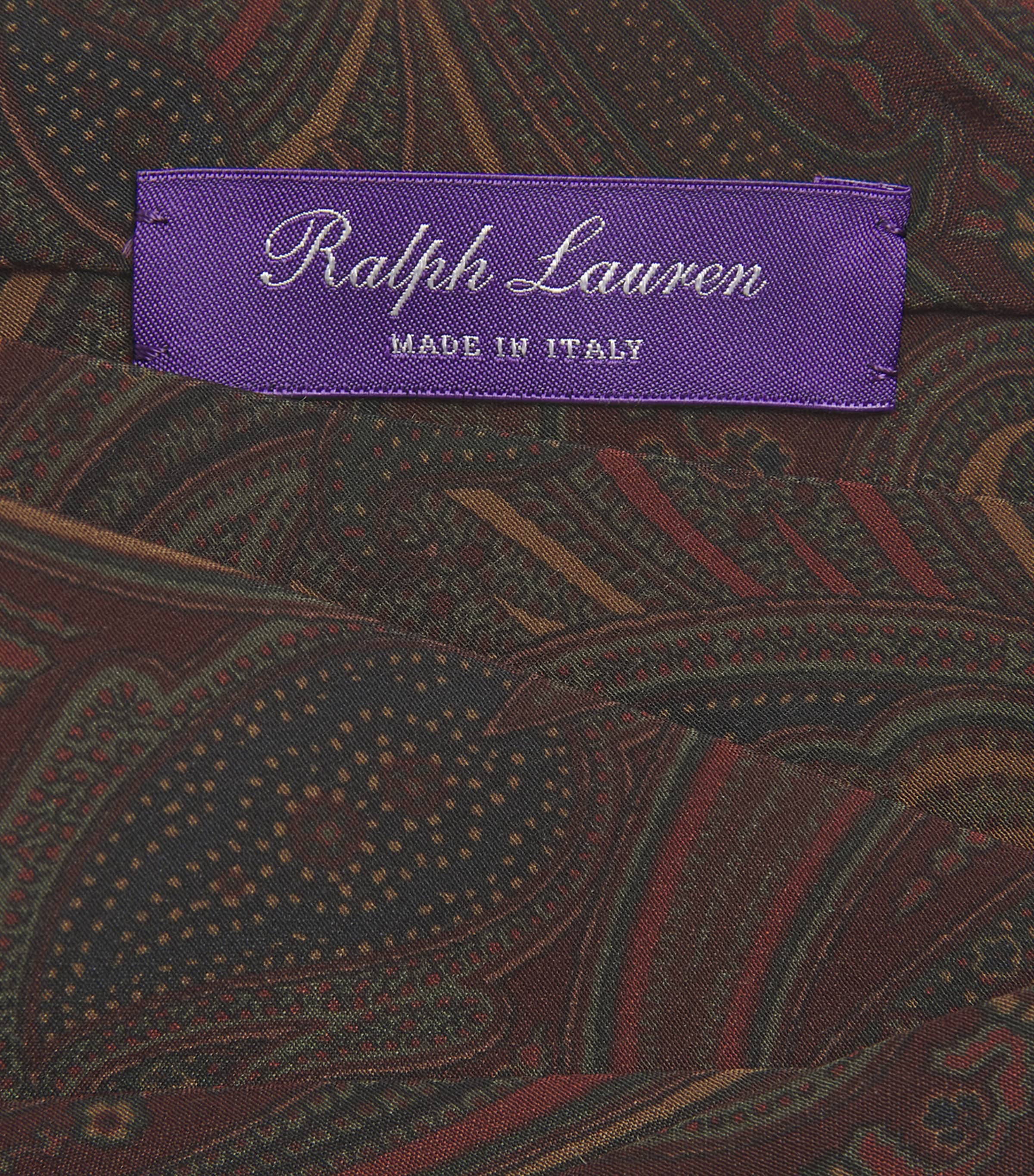 Silk Paisley Print Tie REDWOOD MU Image 3