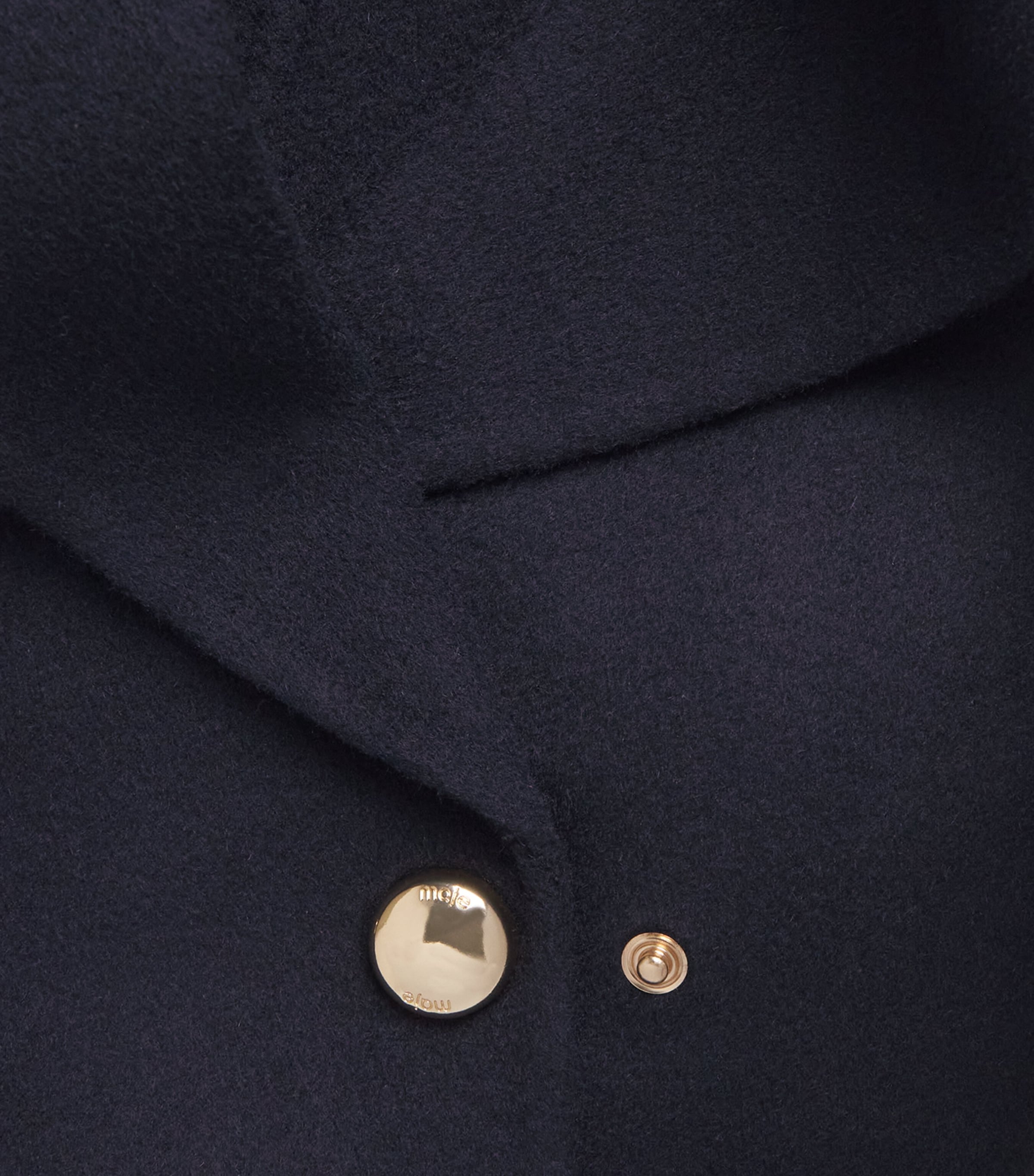 Maje Womens Wool Pea Coat Navy Image 6