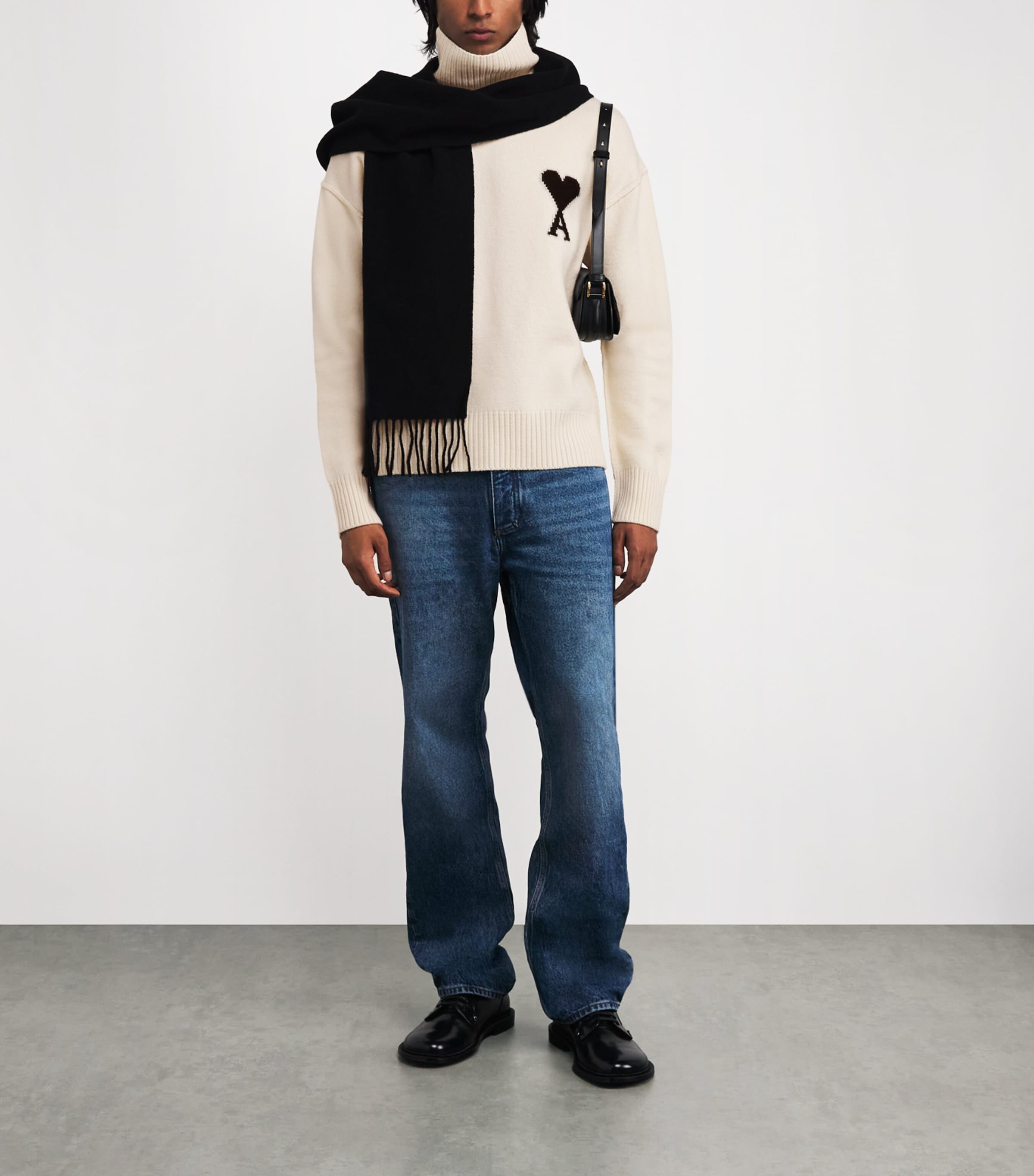 AMI Paris Virgin Wool Ami de Coeur Funnel-Neck Sweater | Men Bestsellers | Clothing | Men Clothing | Knitwear | Jumpers | Designers | Ami Paris AMI Paris Virgin Wool Ami de Coeur Funnel-Neck Sweater | Men Bestsellers | Clothing | Men Clothing | Knitwear | Jumpers | Designers | Ami Paris