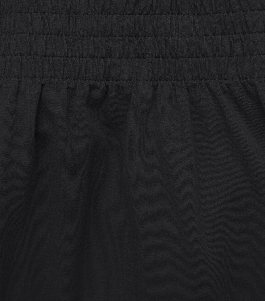 Skims Womens Stretch-Cotton Wide-Leg Sweatpants Soot Image 6