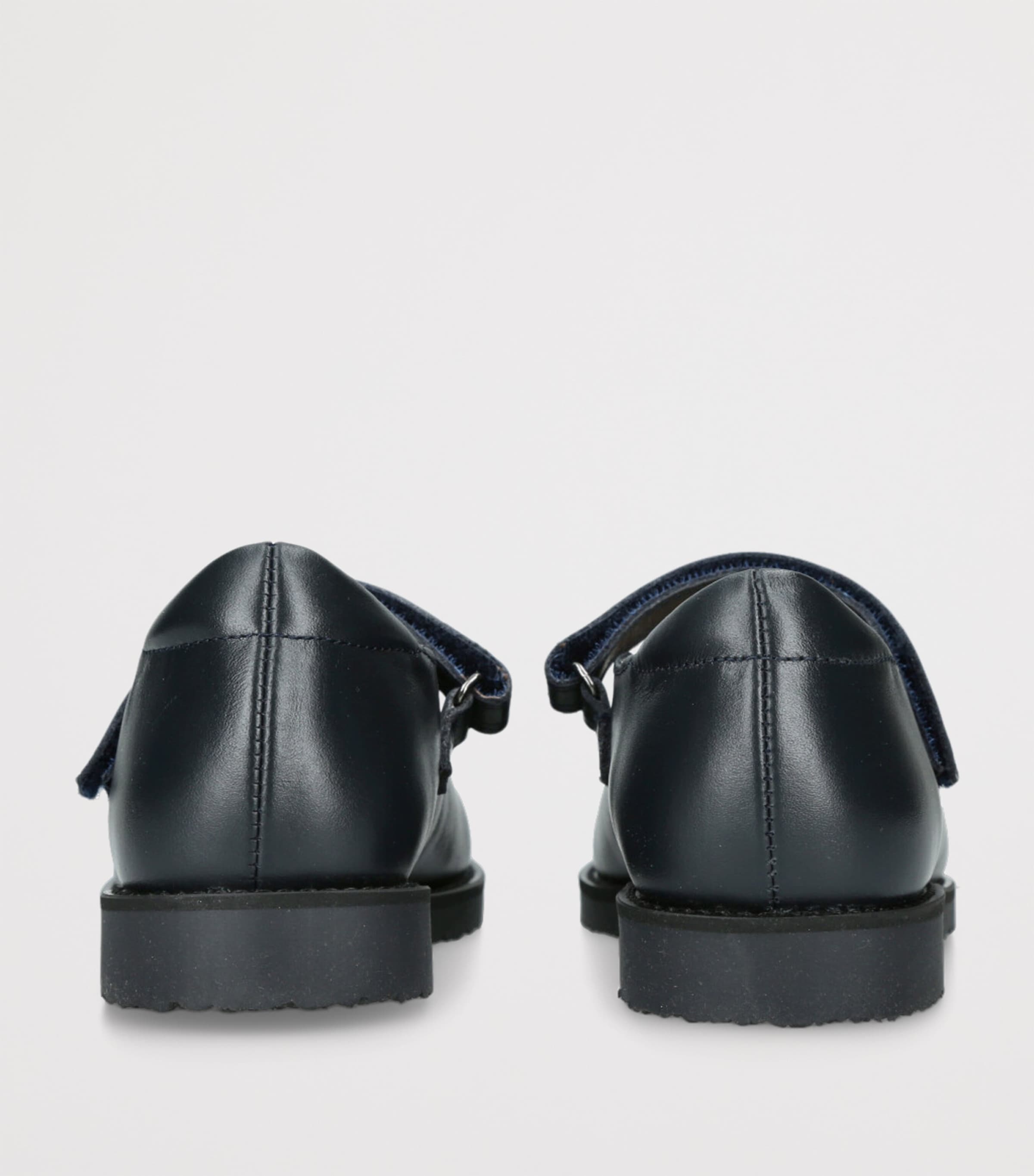 papouelli Leather Emilia Mary Janes Navy Image 2