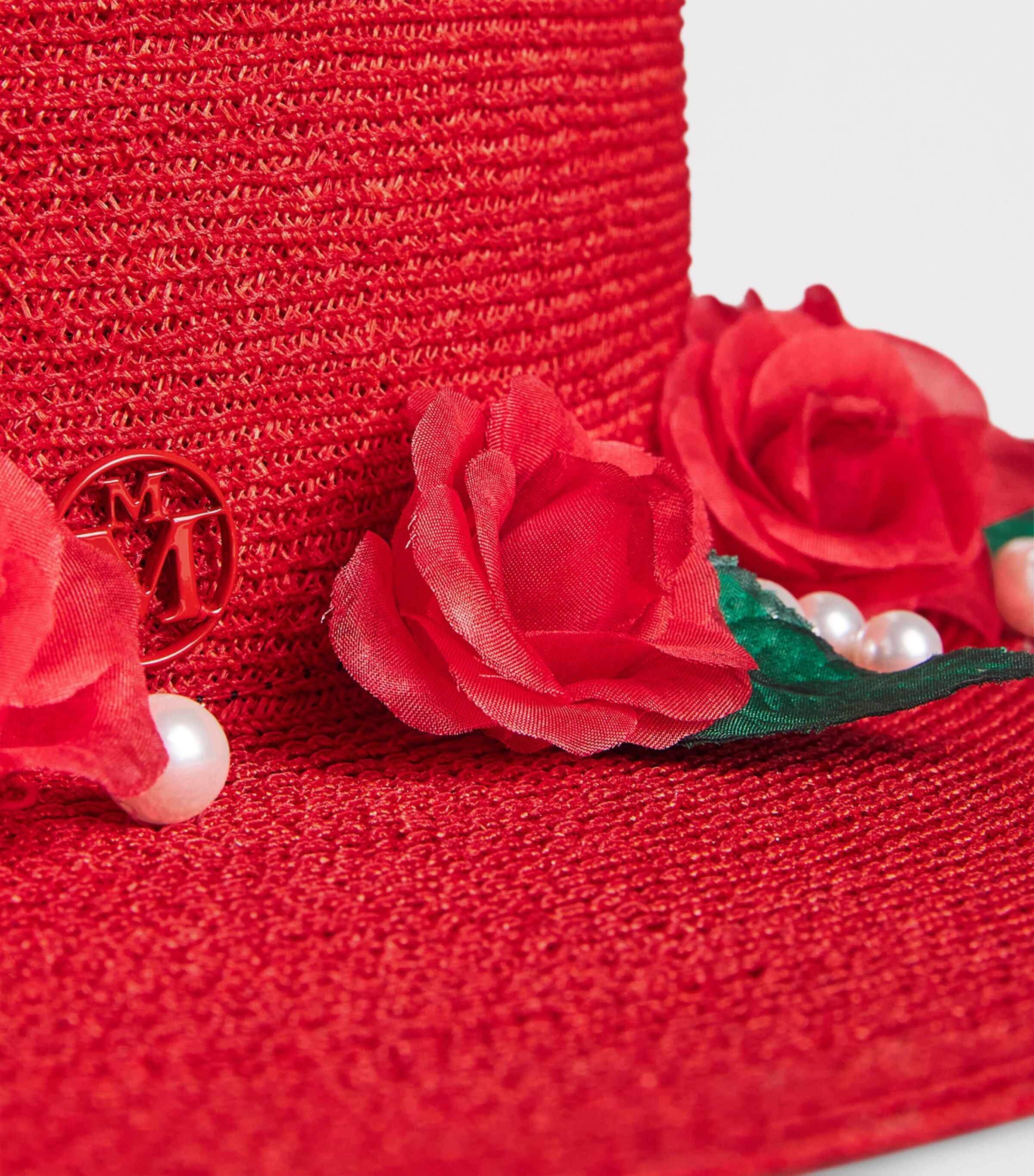 Maison Michel Lana Rose Hat Red Image 5