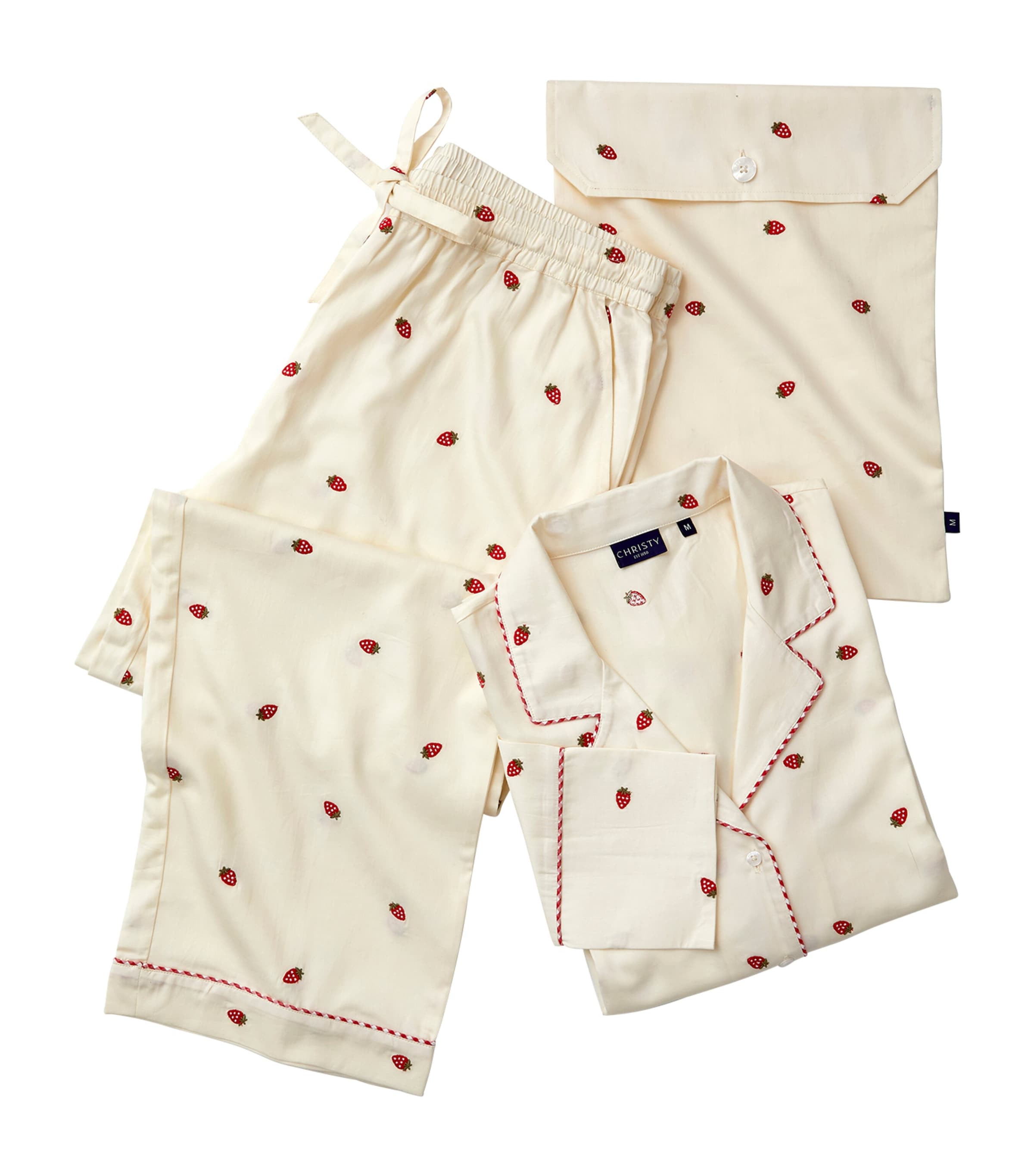 Christy x Wimbledon Strawberry Pyjama Set (Small) White Image 1