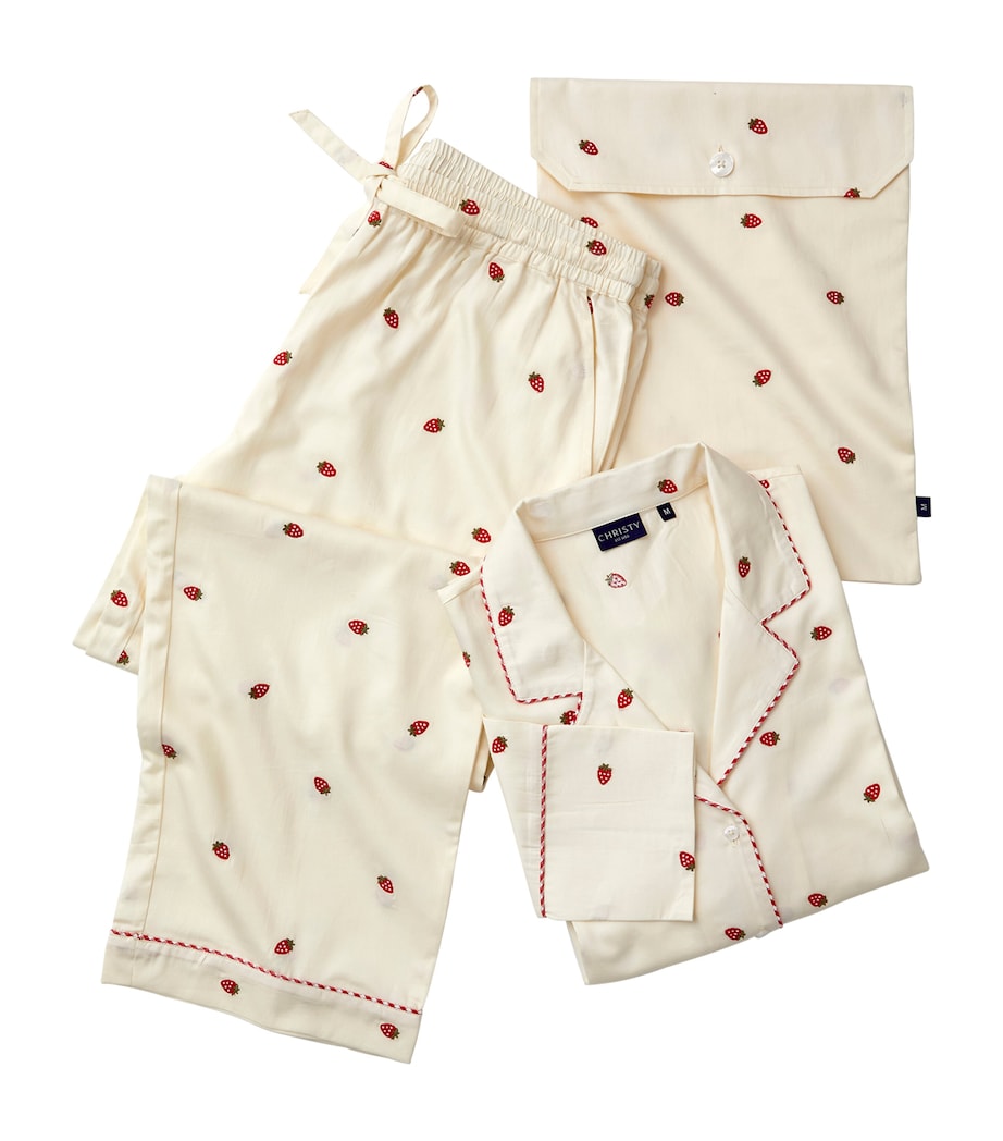 Christy x Wimbledon Strawberry Pyjama Set (Small) White Image 1