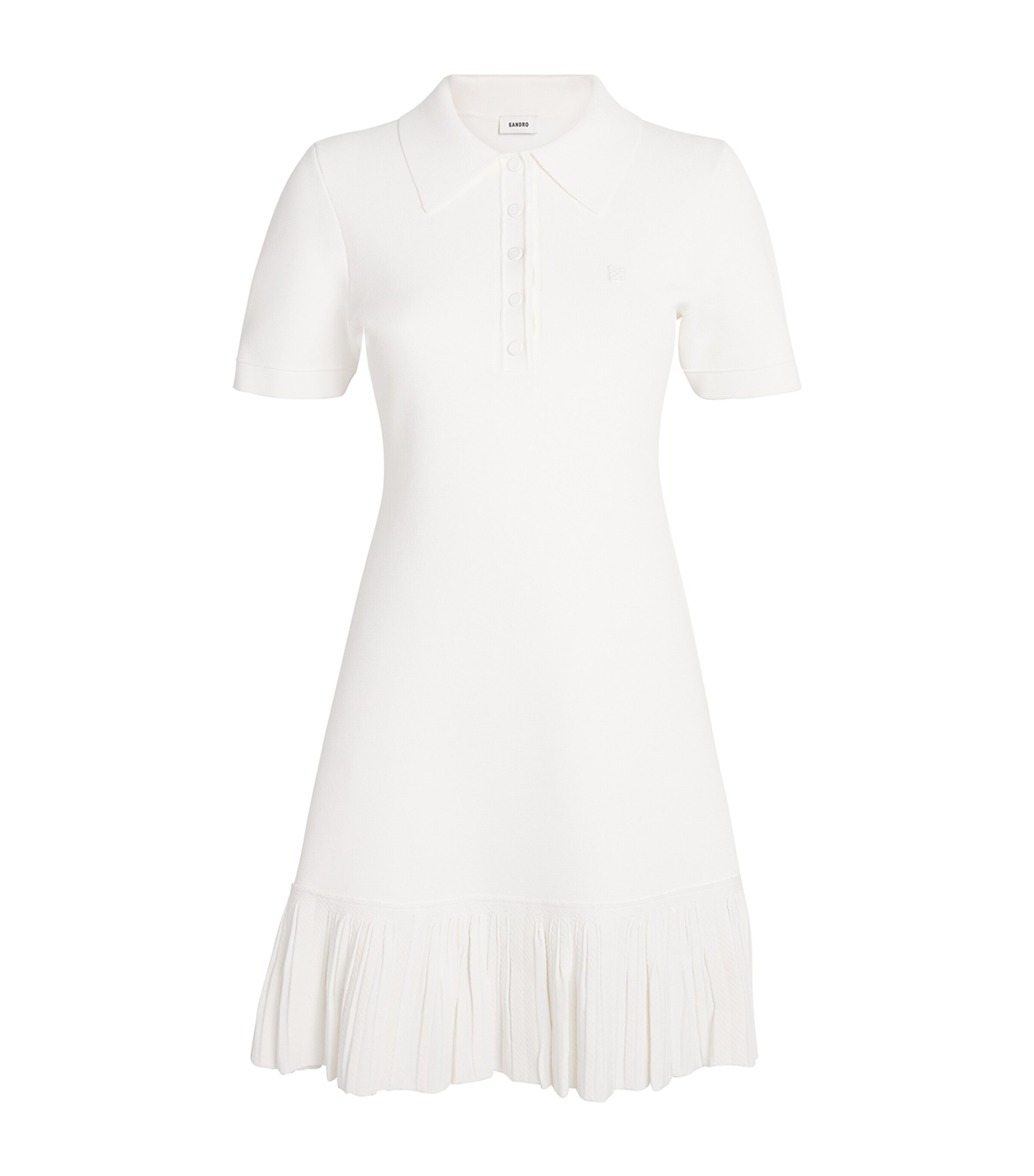 Knitted Polo Mini Dress ECRU Image 1