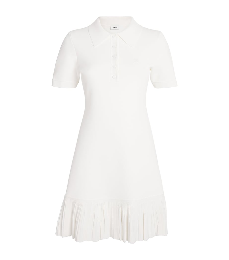 Knitted Polo Mini Dress ECRU Image 1