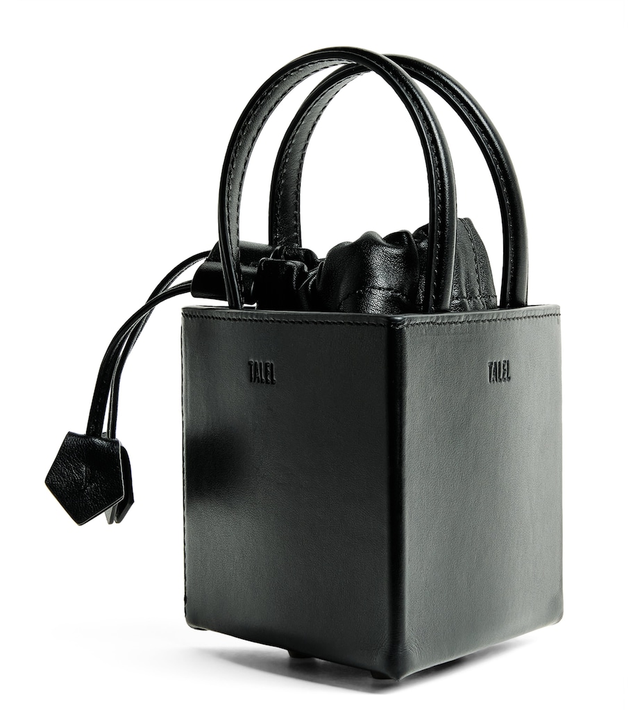 Talel Paris Leather Triangle Top-Handle Bag Black Image 1
