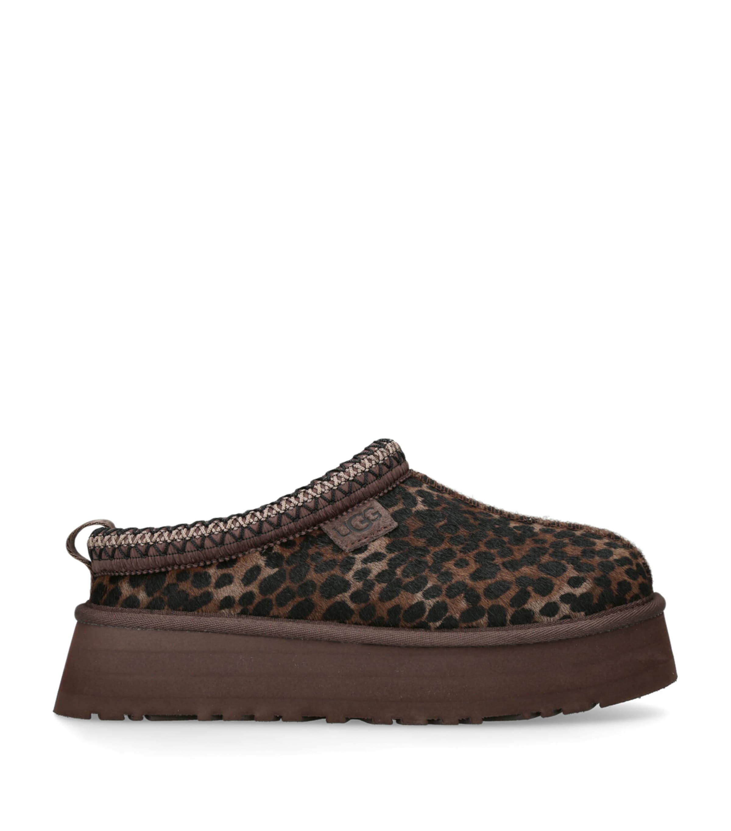 Ugg Tazz Caspian Leopard-print Platform Mules In Multi