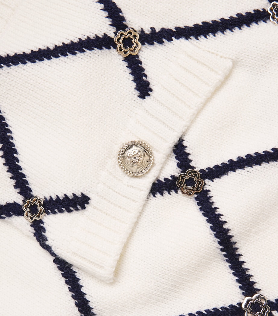 Wool-Blend Jacquard Cardigan ECRU Image 5