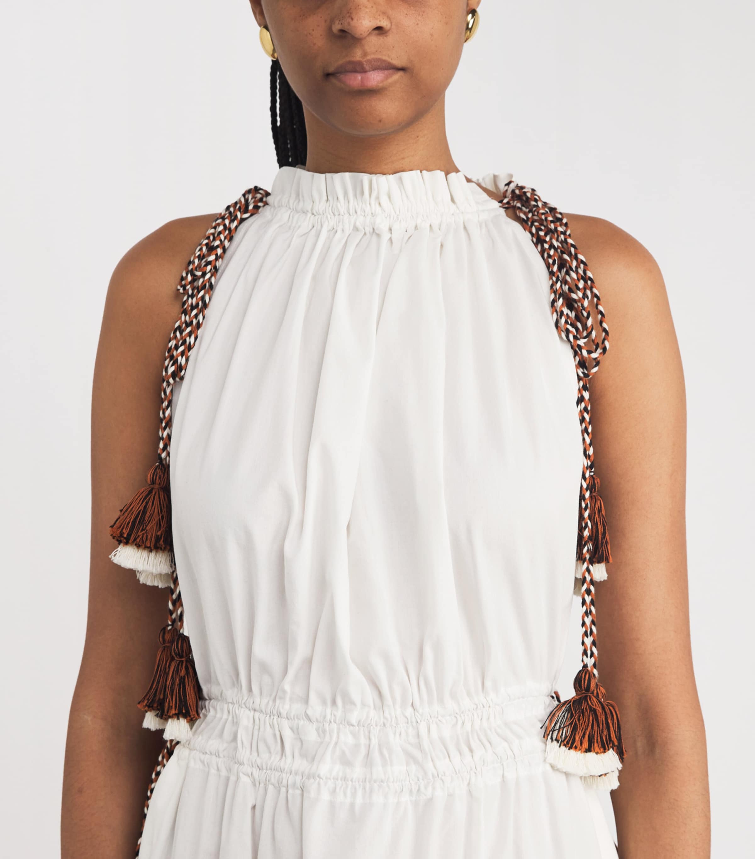 Cotton Tassel Mati Maxi Dress IVORY Image 4