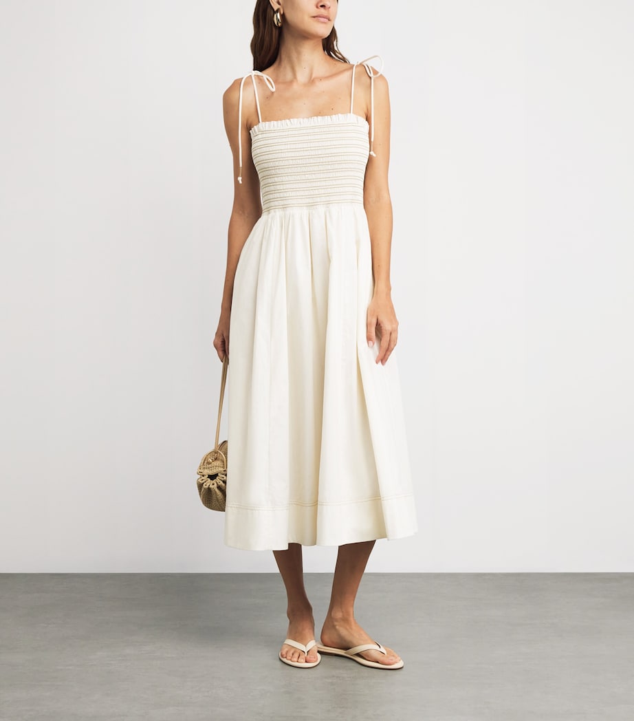 Smocked Kaela Midi Dress W0097 DOVE Image 2