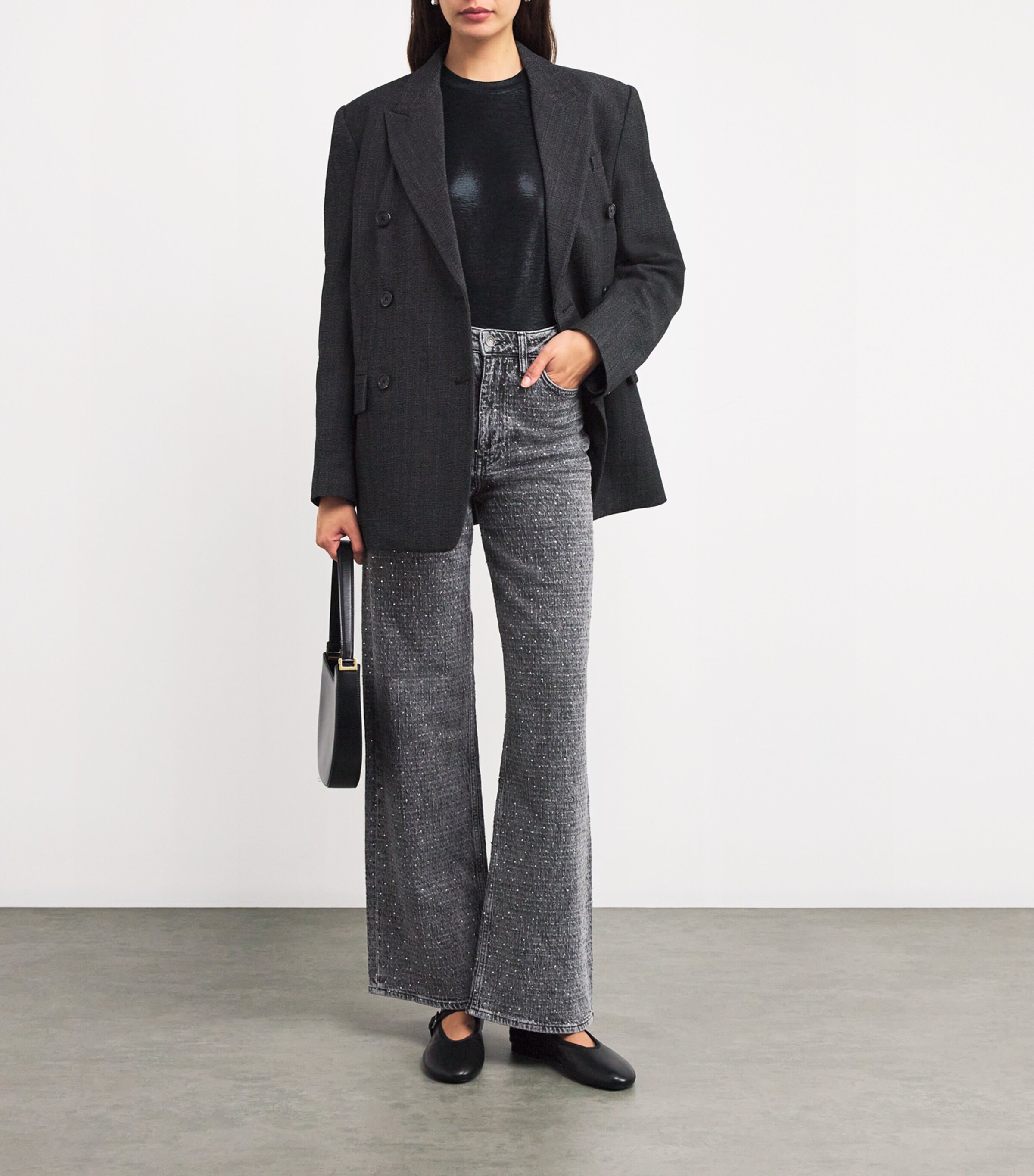 Metallic-Jersey T-Shirt BLACK/GLITTER Image 2