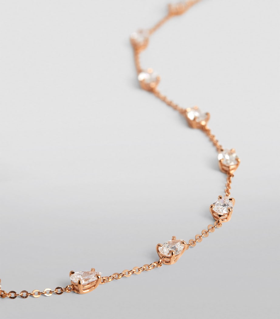 Rose Gold and Diamond Lariat Necklace ROSE GOLD Image 5