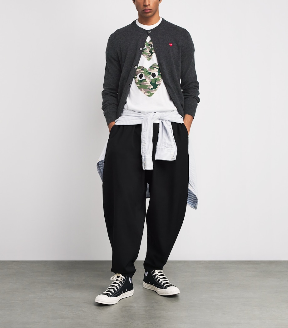 Wool Mini Heart Cardigan 2- GREY Image 2