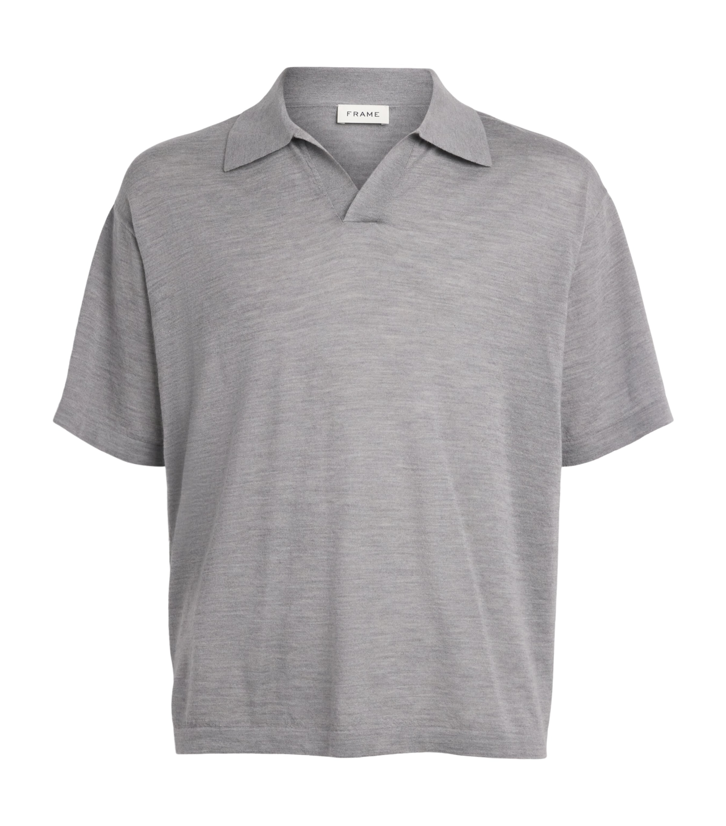 FRAME Mens Wool-Cashmere Superfine Polo Shirt Ltgm Image 1