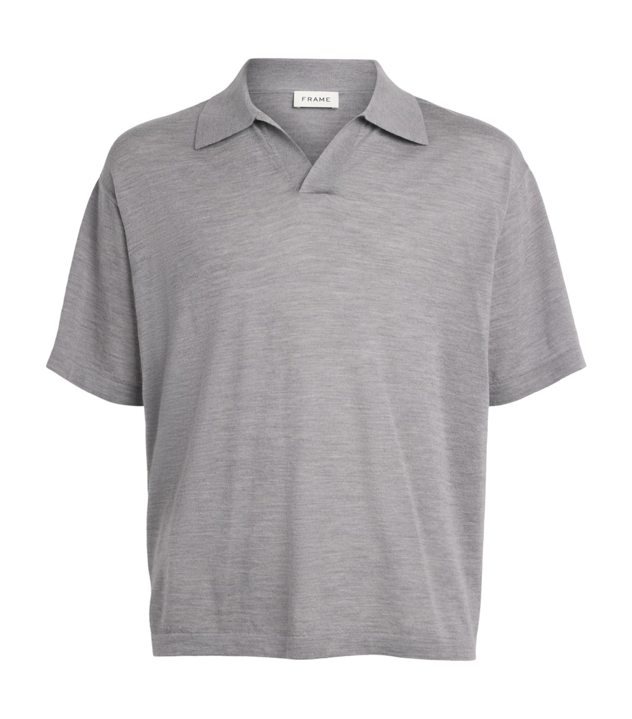 FRAME Mens Wool-Cashmere Superfine Polo Shirt Ltgm Image 1