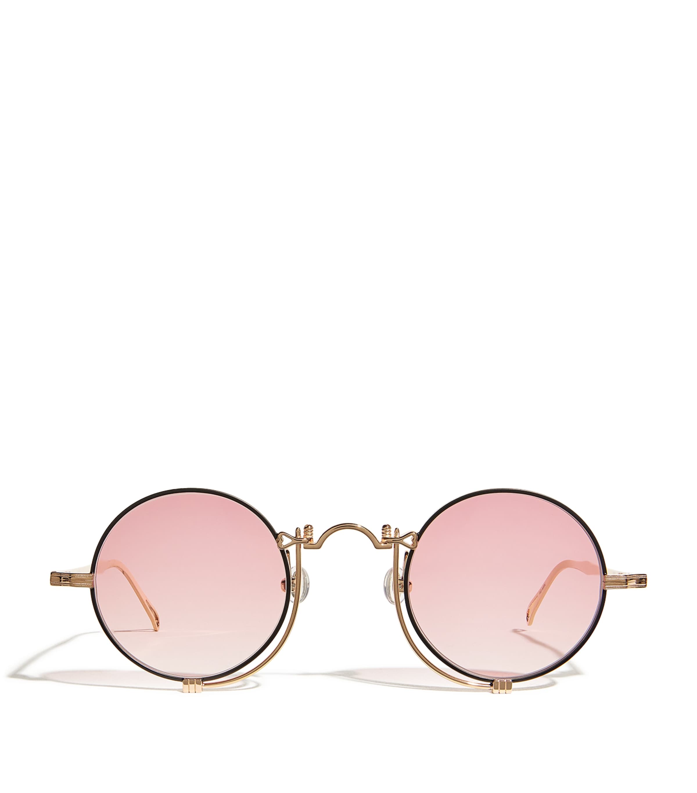 Titanium Round Sunglasses ROSE GOLD-MATTE BLCK Image 1