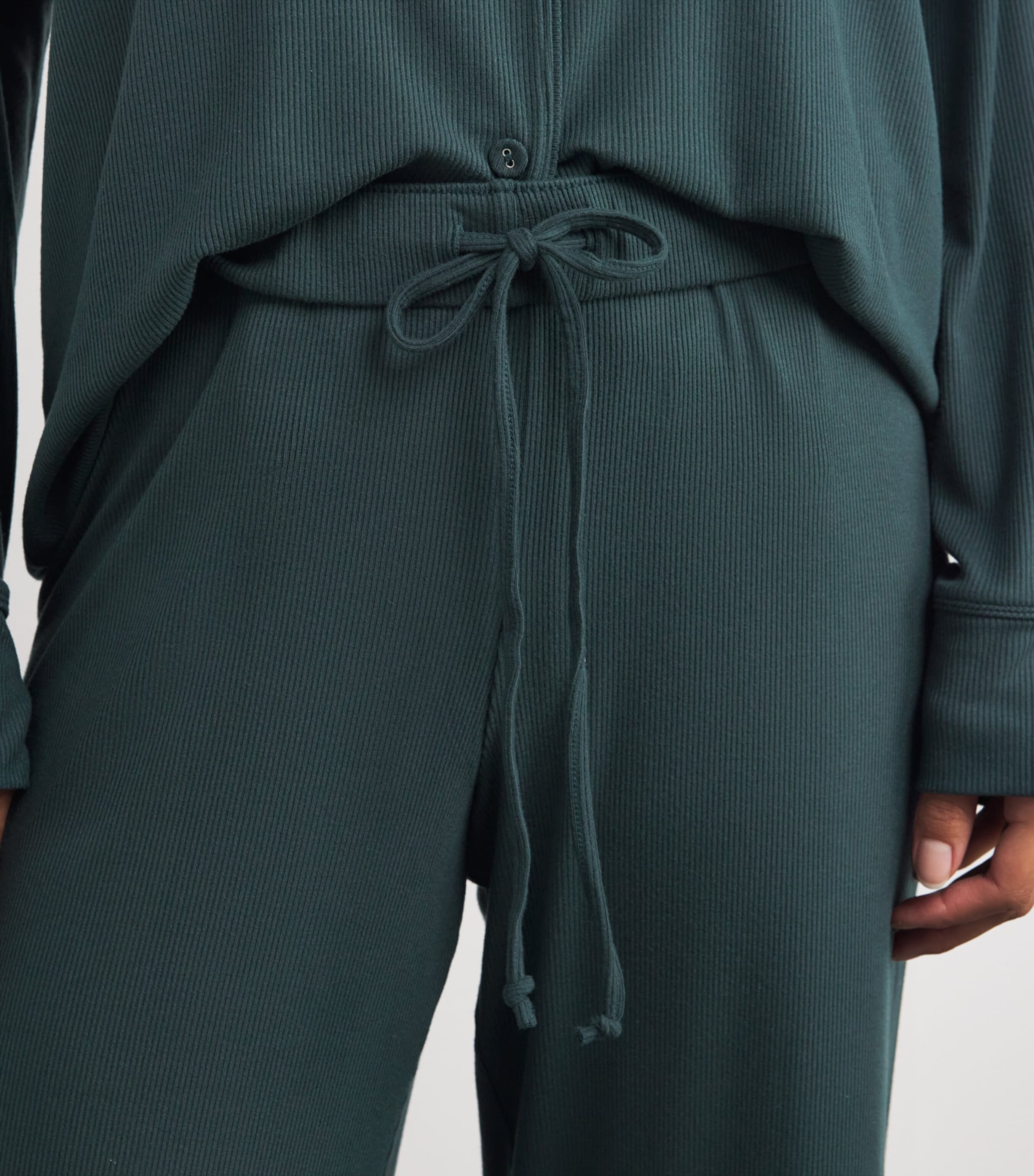 Ribbed Soft Lounge Pyjama Set CYPRESS Image 5