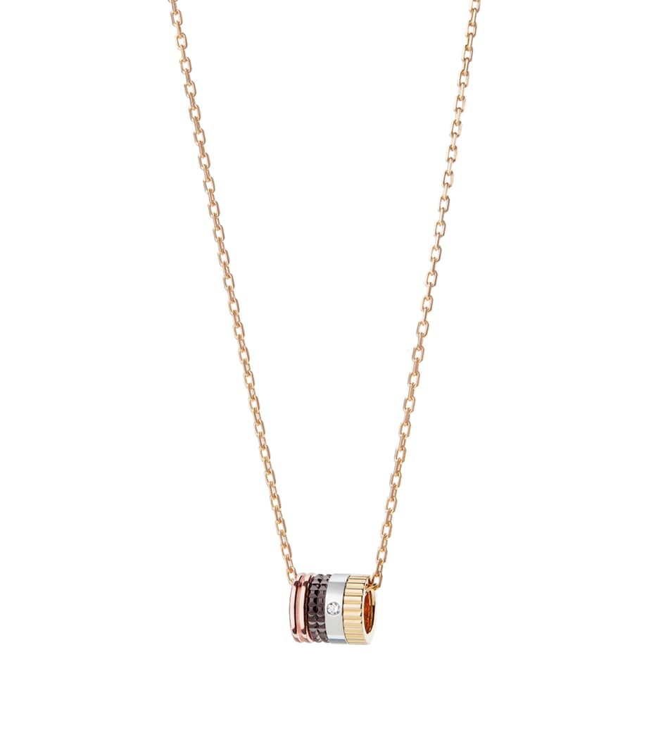 Mini Mixed Gold and Diamond Quatre Classique Ring-Pendant MULTI Image 1